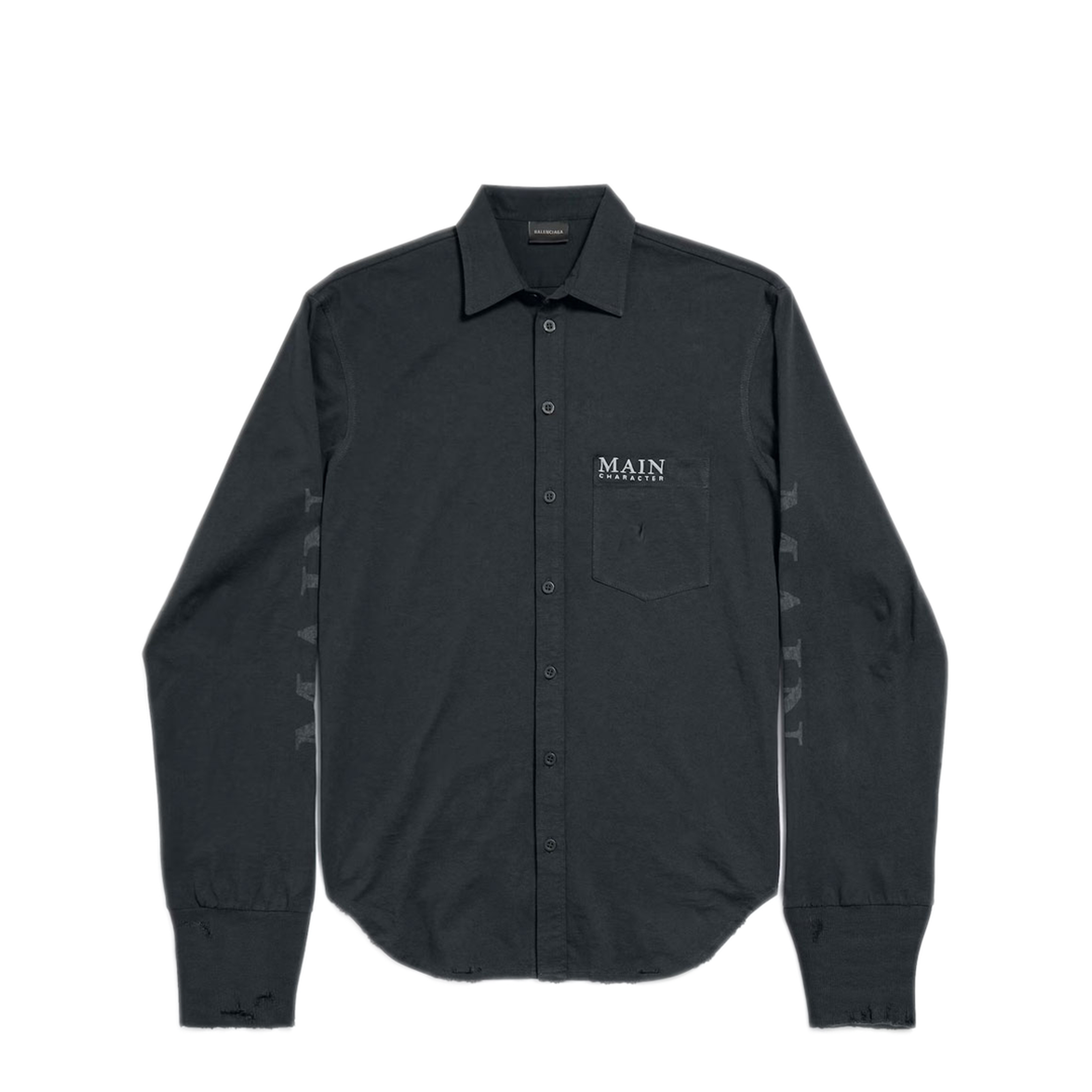 MAYFEYR - Balenciaga - Main Character Artwork Long-Sleeved Jersey Polo Shirt - 850260TTVB91083