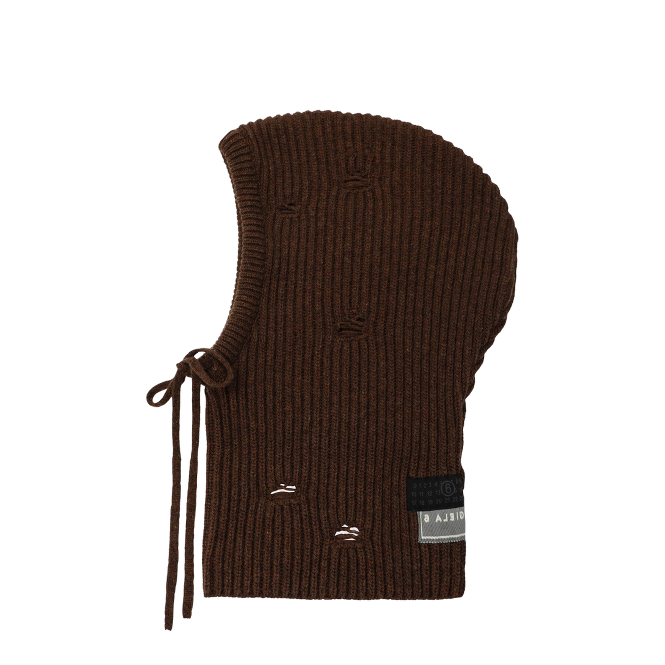 Brown Wool-Blend Hood
