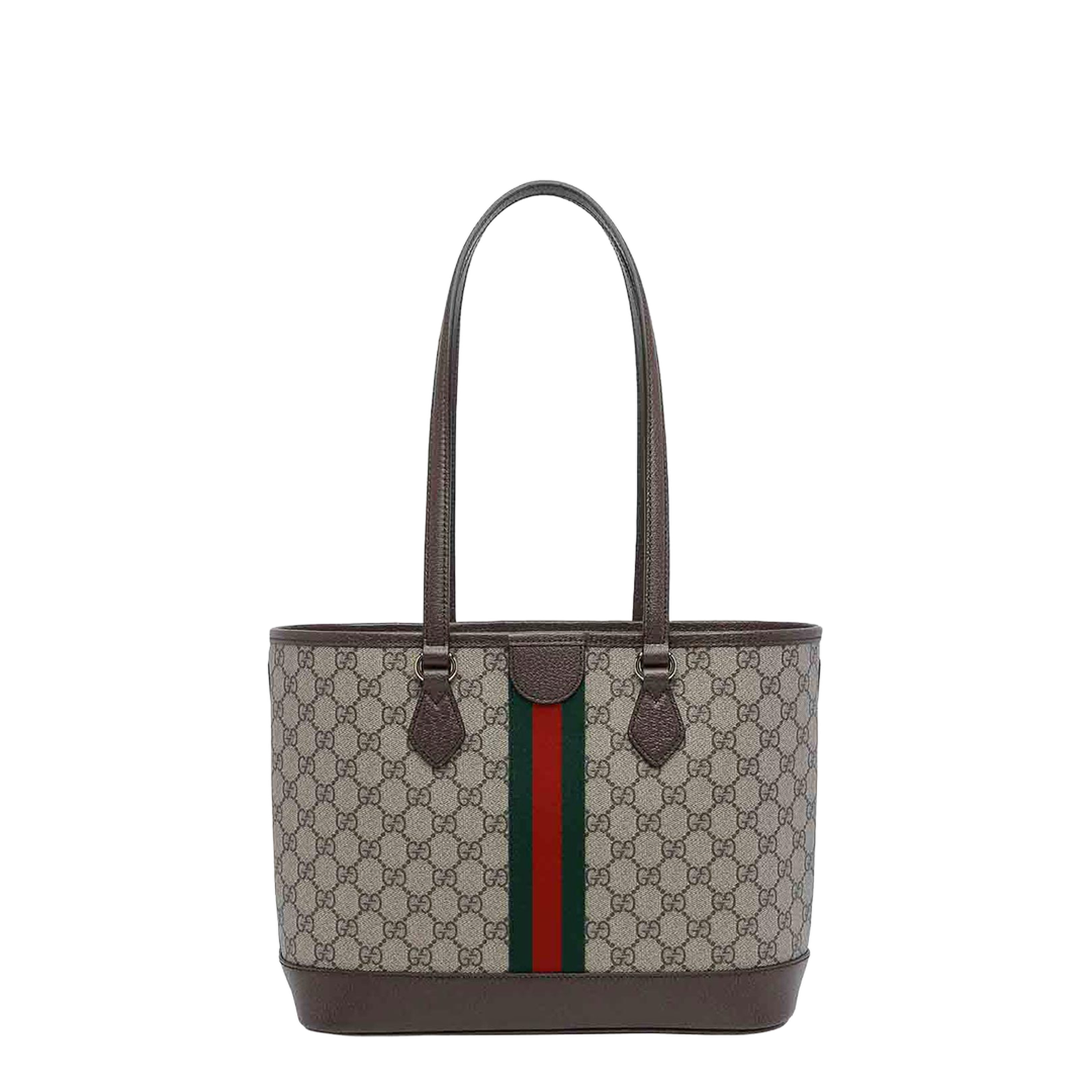 Ophidia Medium Tote Bag in Beige and Brown GG Fabric