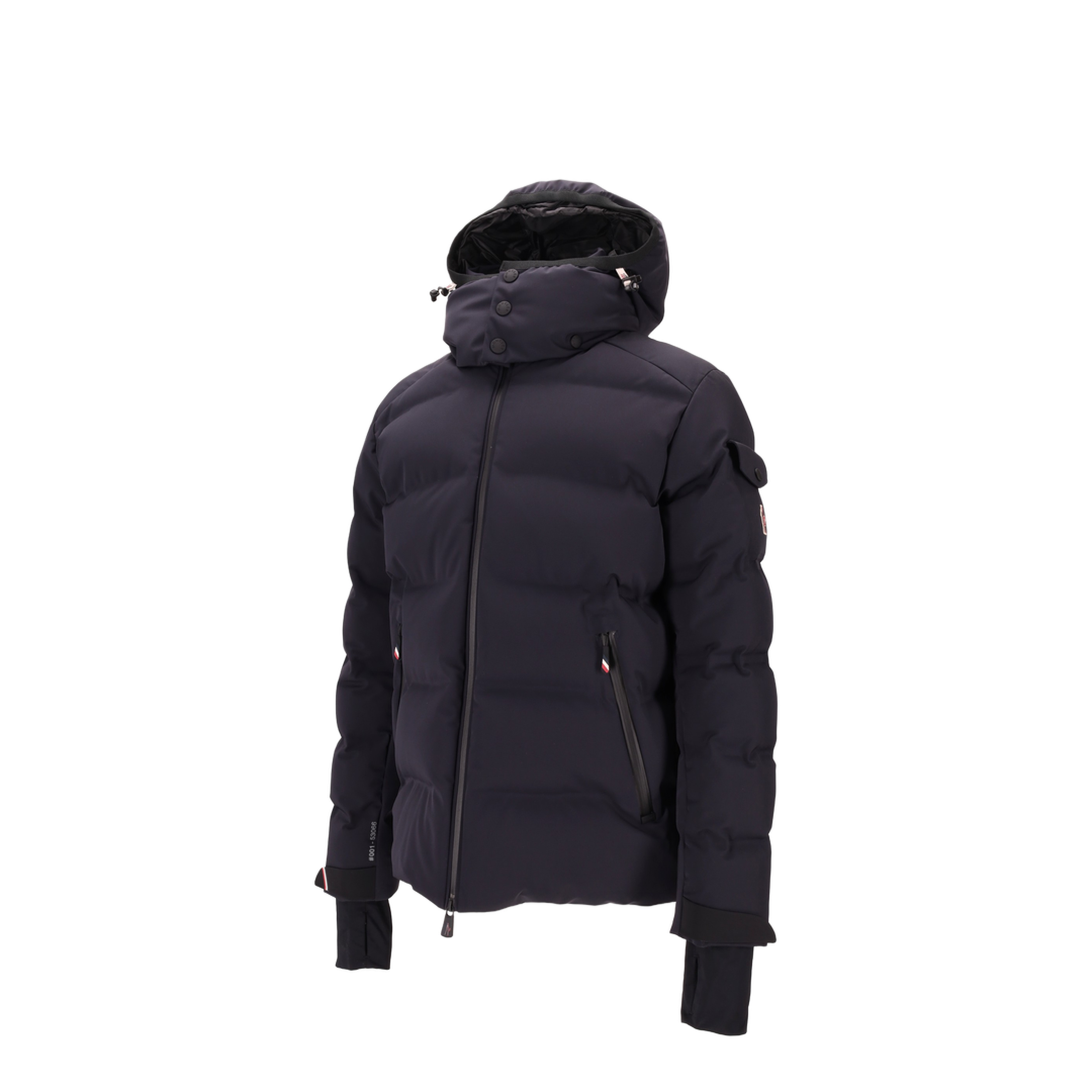 Navy Blue Montgetech Hooded Down Ski Jacket