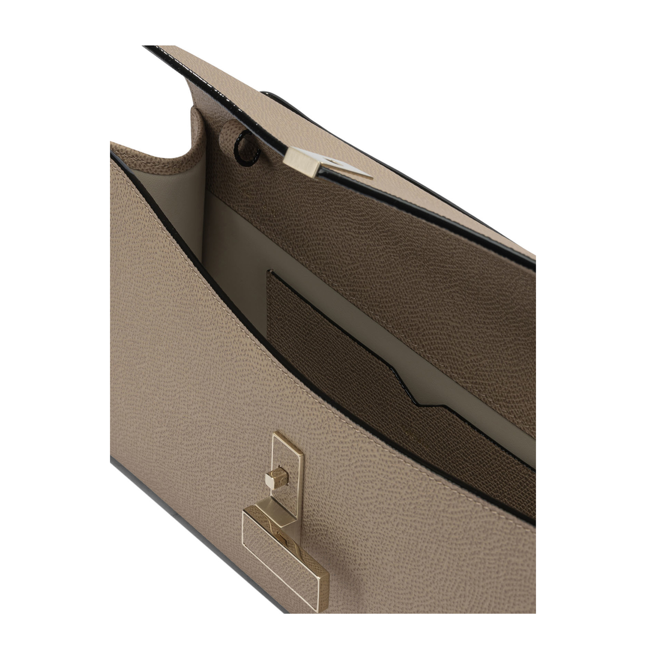 Iside Medium Calf Leather Clutch - Cashmere Beige