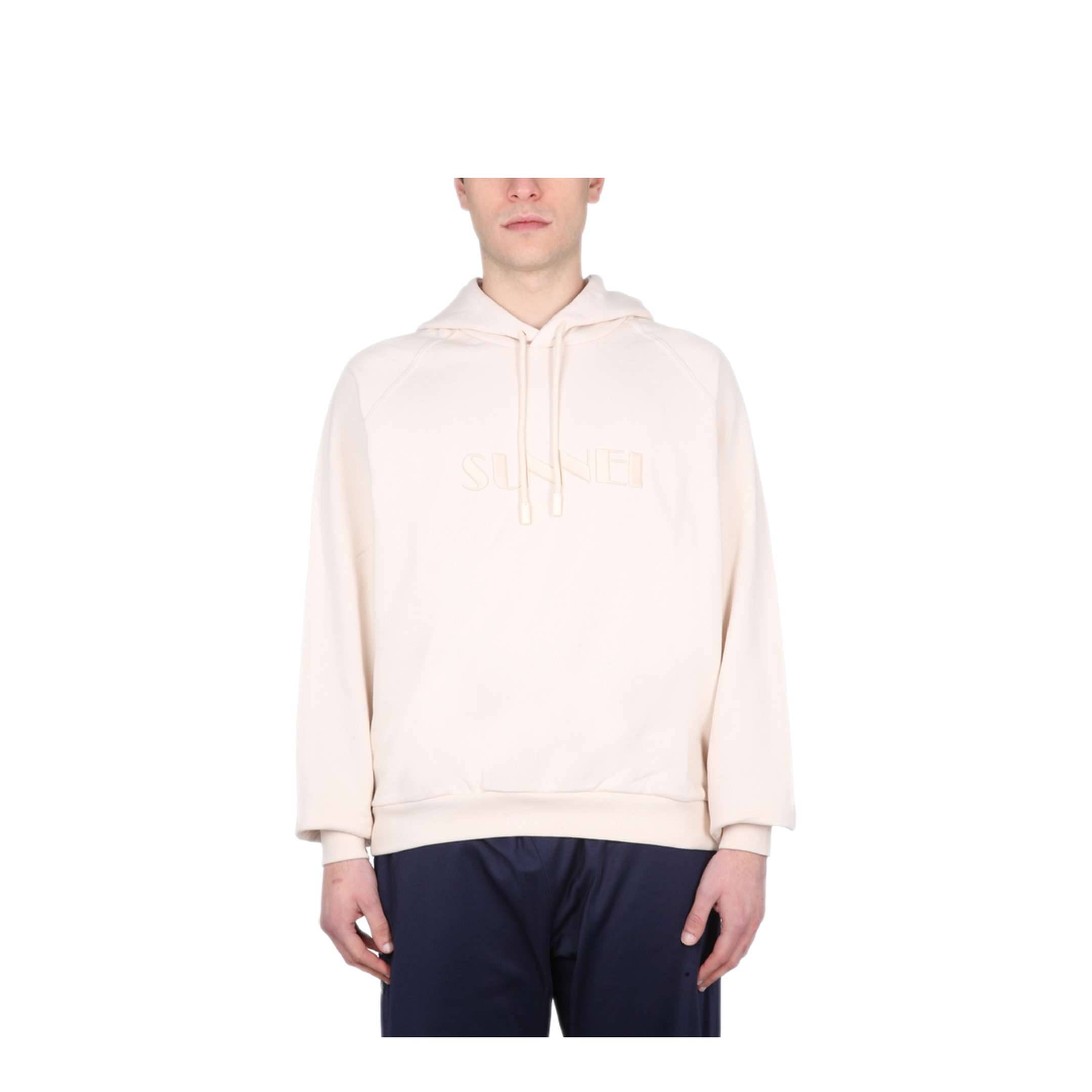 MAYFEYR - Sunnei - Beige Drawstring Hood Sweatshirt - MRTWXJER038JER010002A