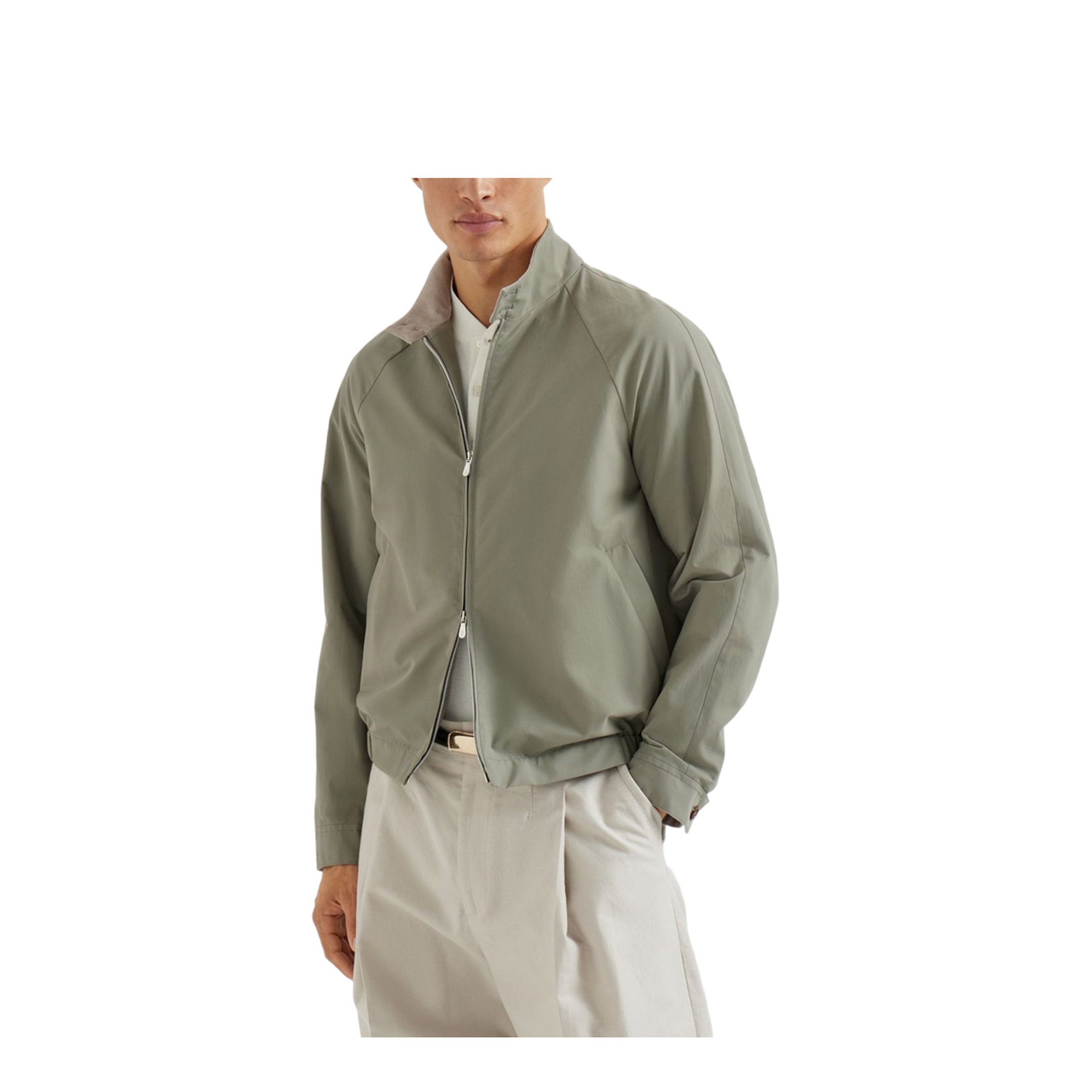 Technical Cotton Full-Zip Jacket