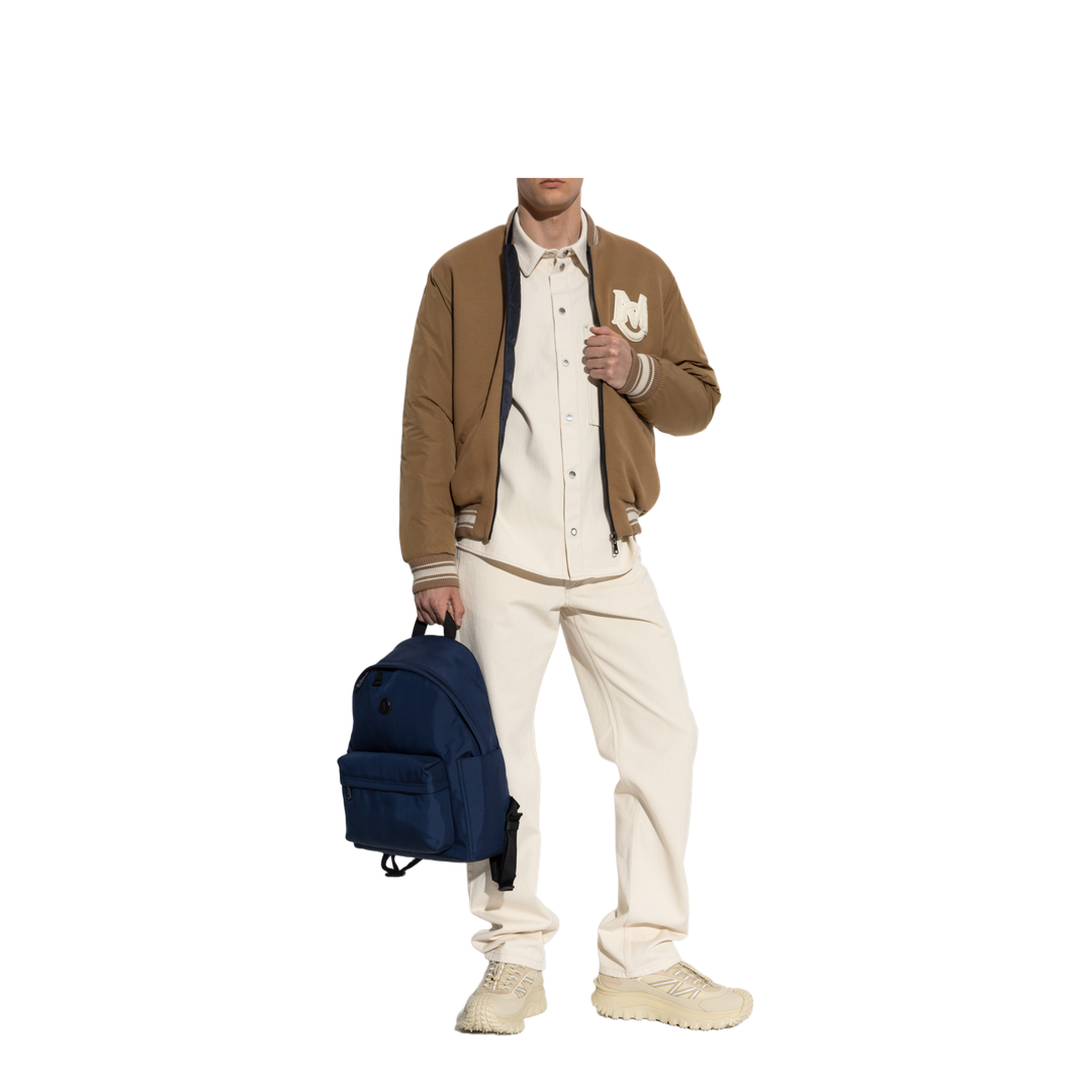 Camel Beige Vennes Reversible Down Bomber Jacket