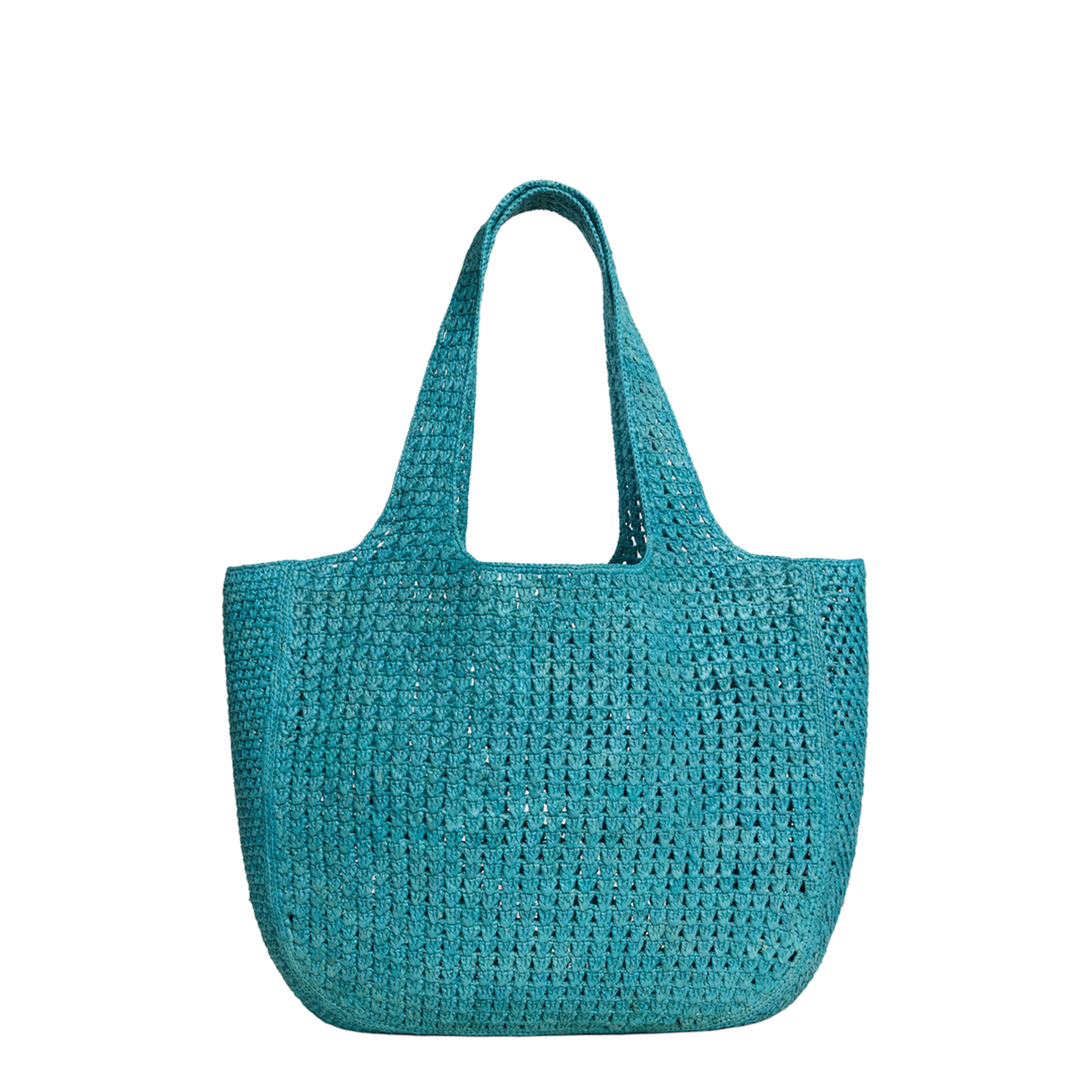 Hobo Bag Raffia Blue