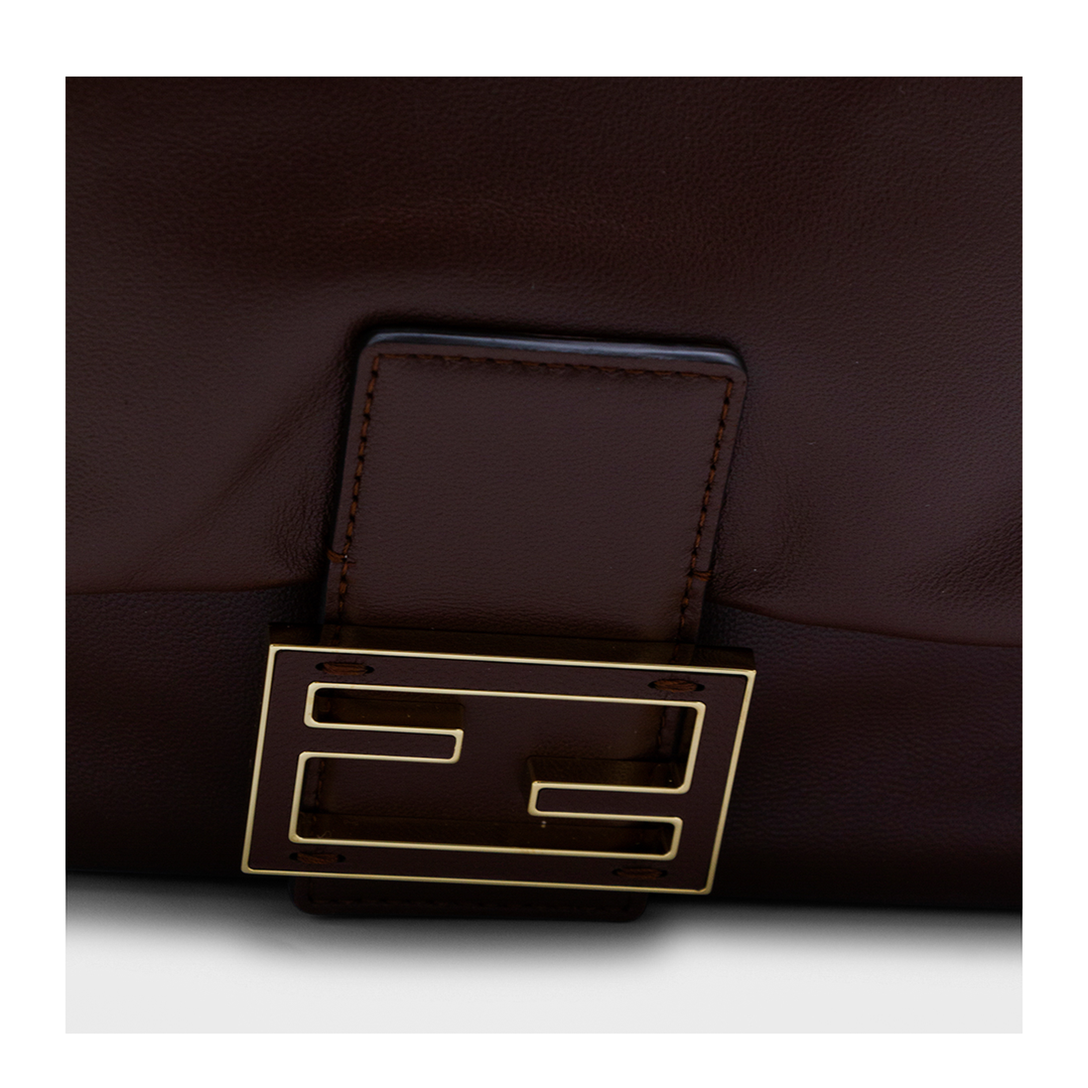 Mamma Baguette Medium Leather Shoulder Bag - Brown