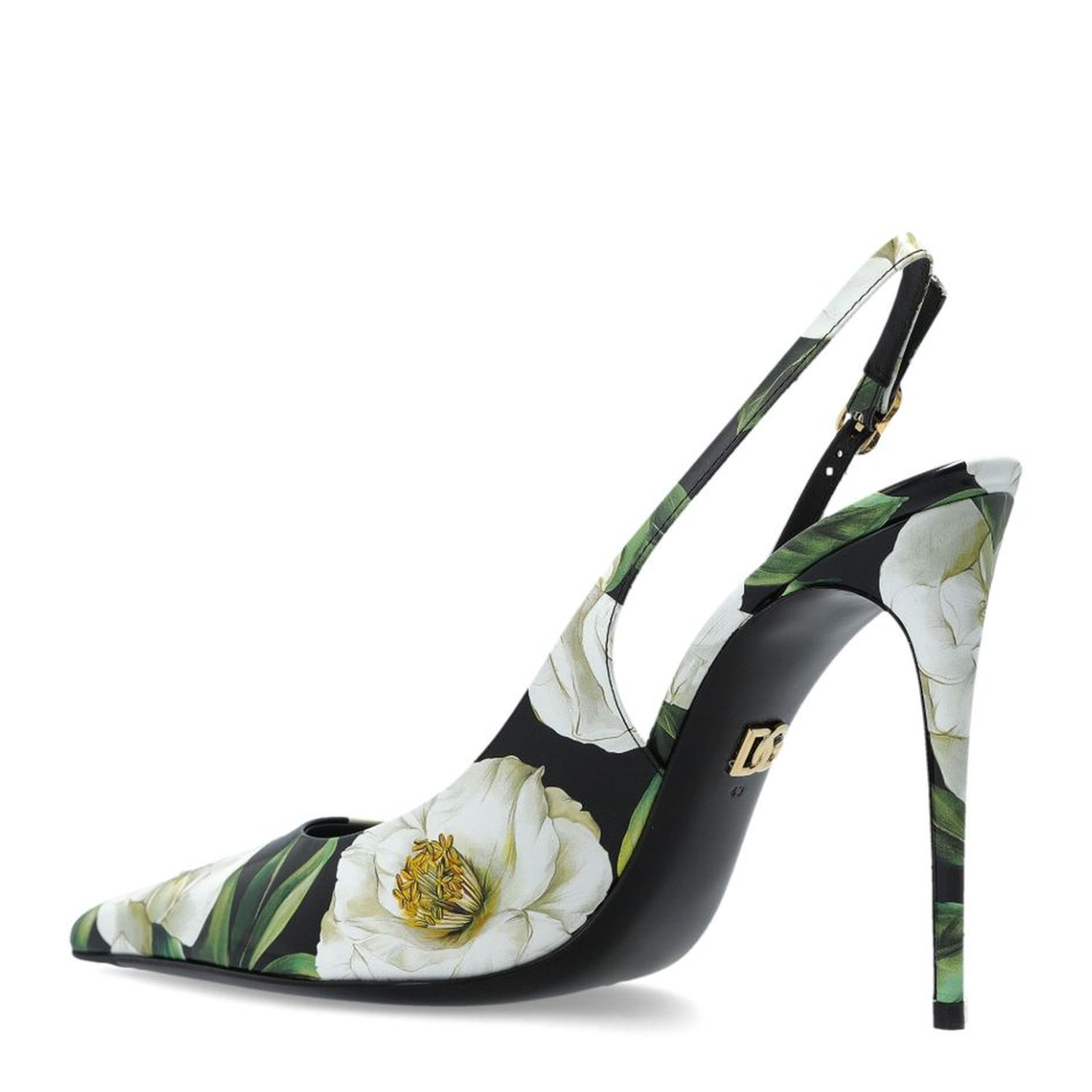 Buckle-Fastening Slingback Strap Stiletto Heel