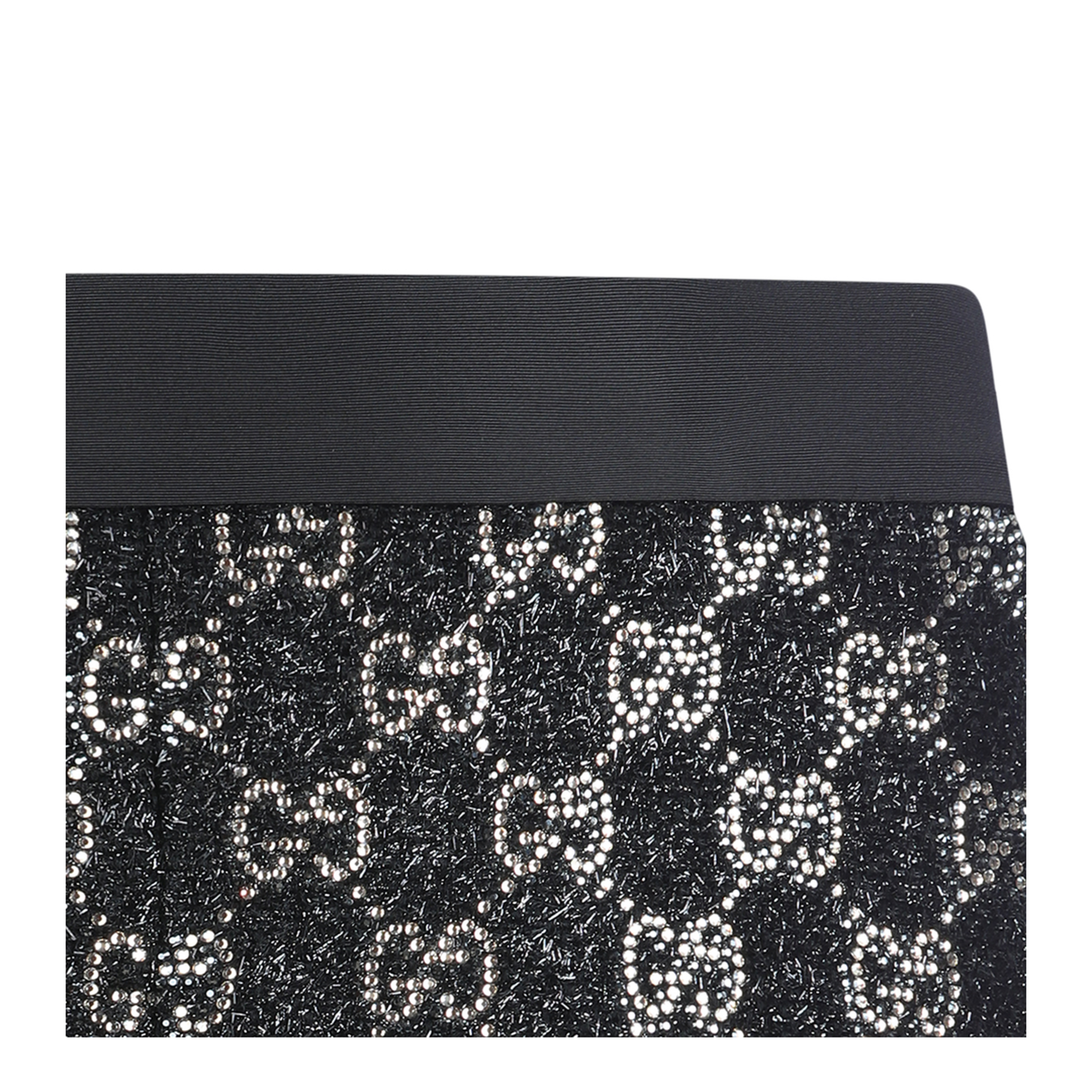 Embroidered Wool Tweed Lamé Shorts