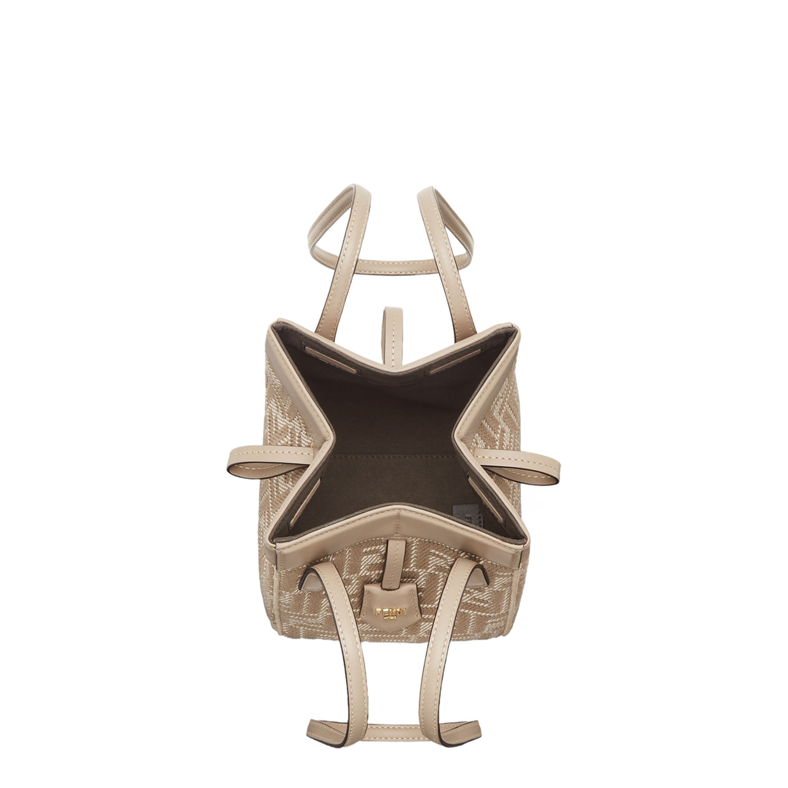 Origami Mini Canvas Bucket Bags - Beige