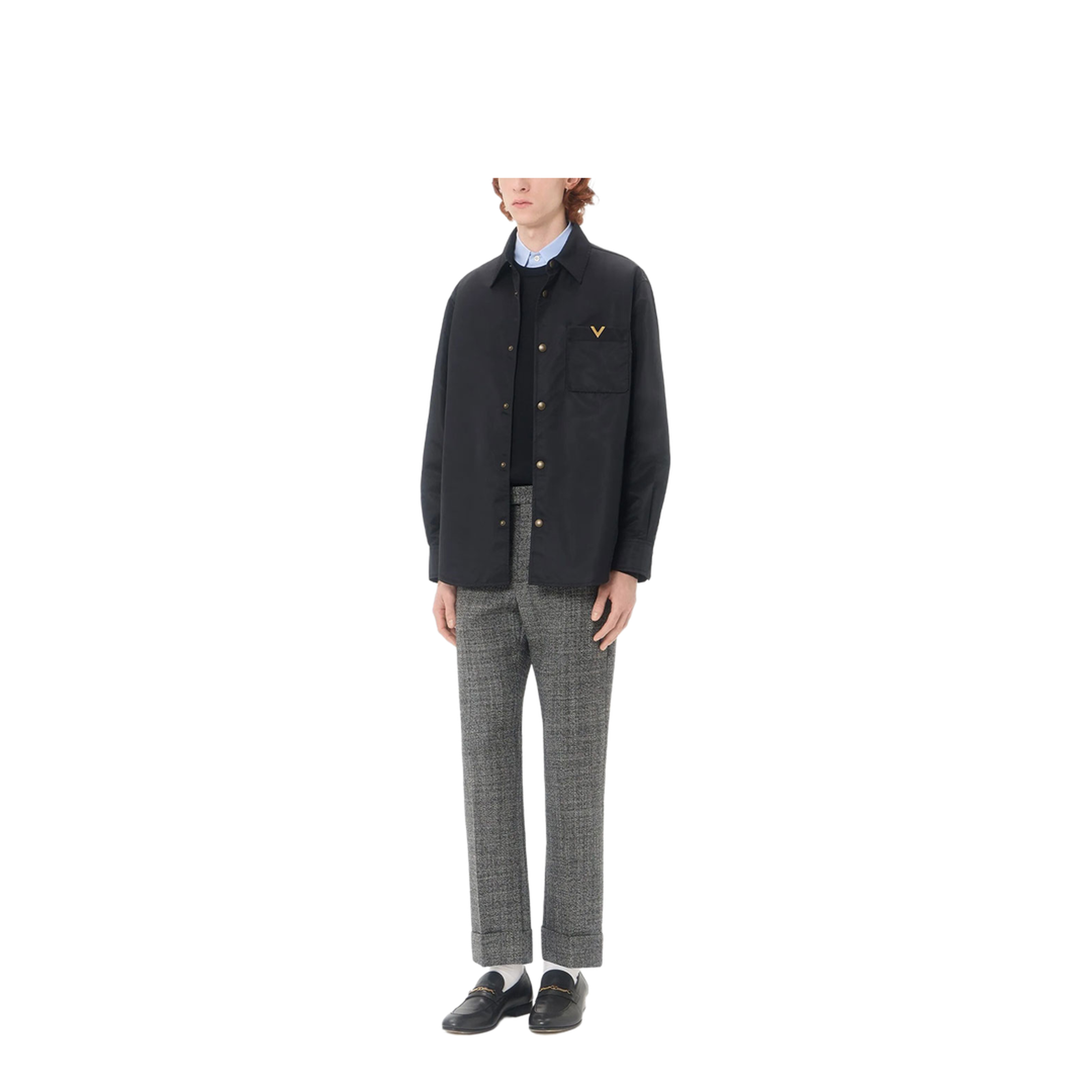 MAYFEYR - Valentino - Nylon Shirt Jacket With Vgold - VCIO06BET