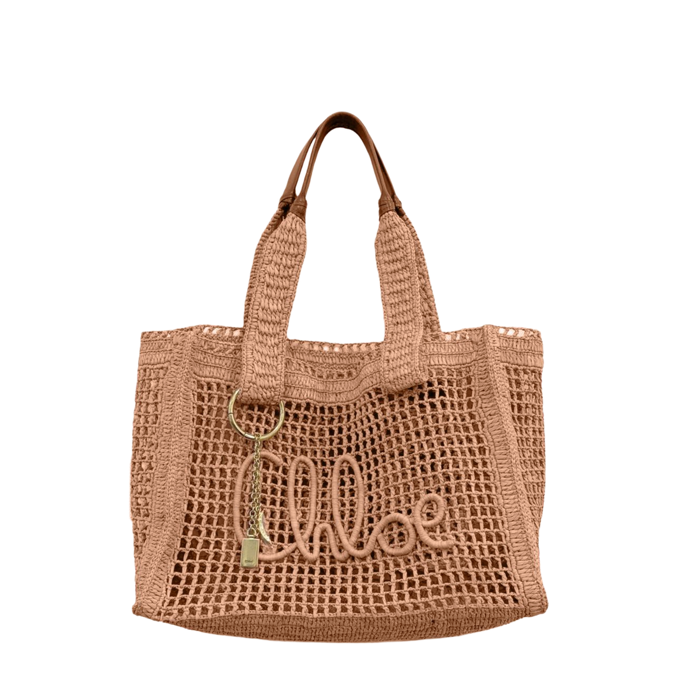 Summer Banana East-West Raffia Tote Bag - Summery Beige