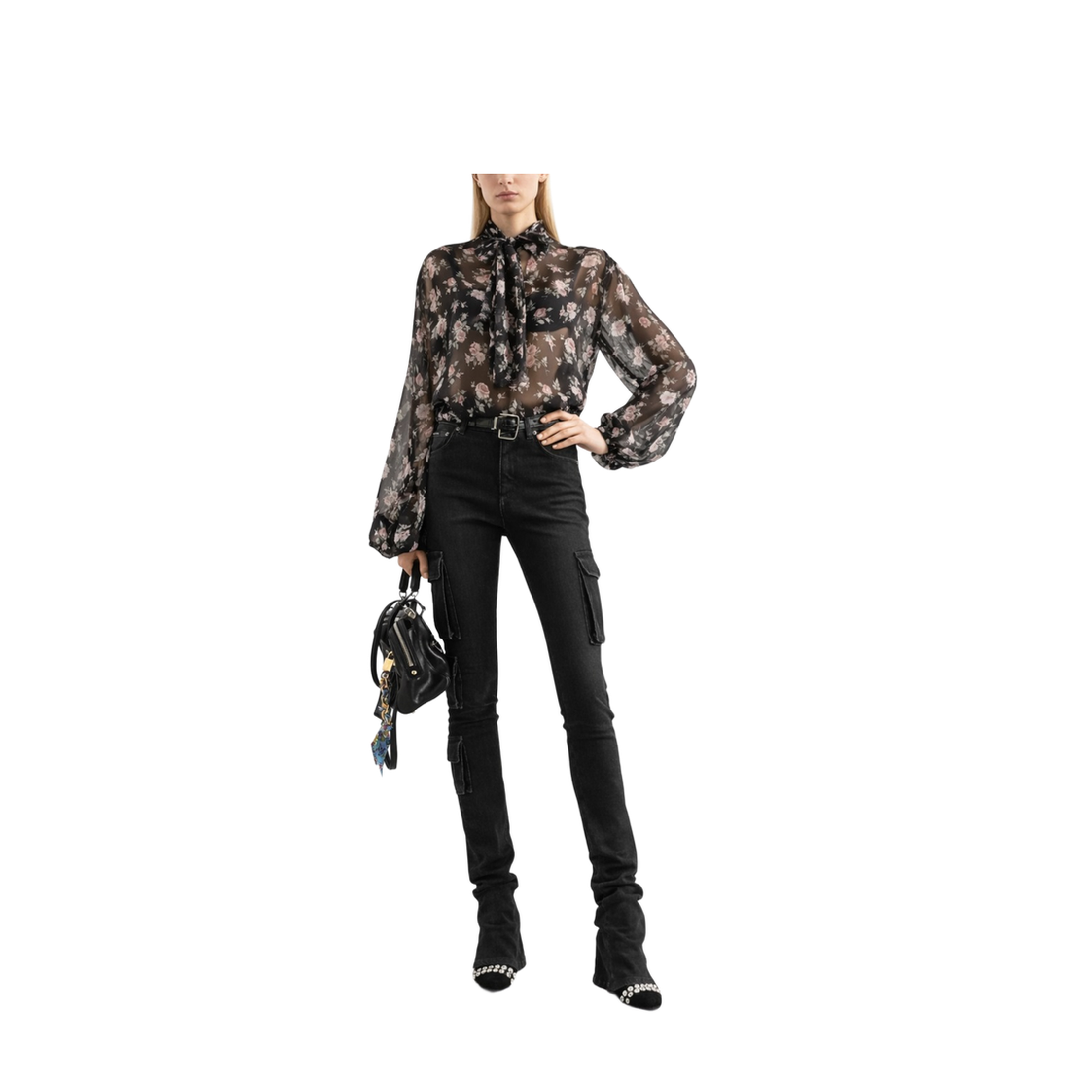 Vintage Rose Print Top