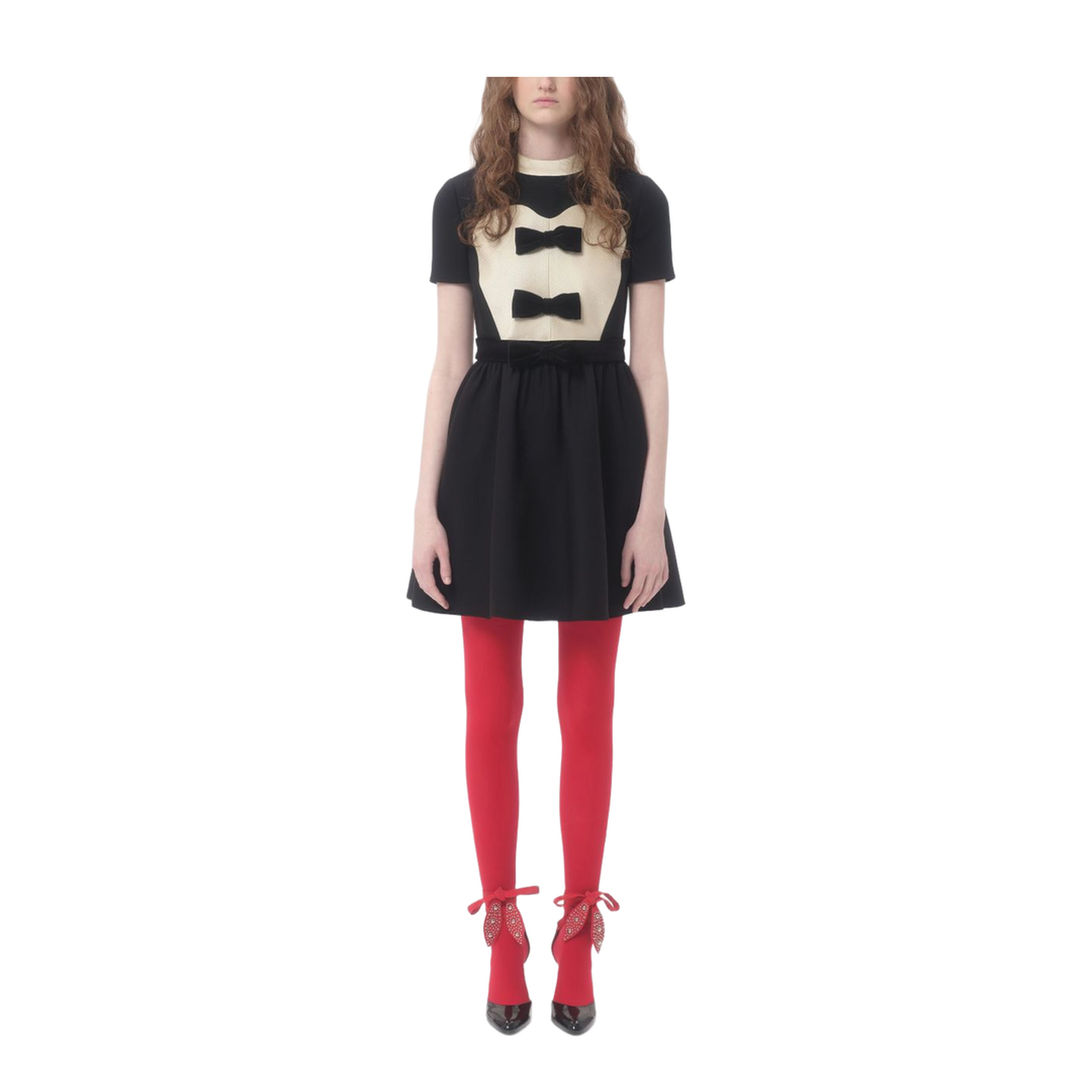 Black Dress with Bow Detailing