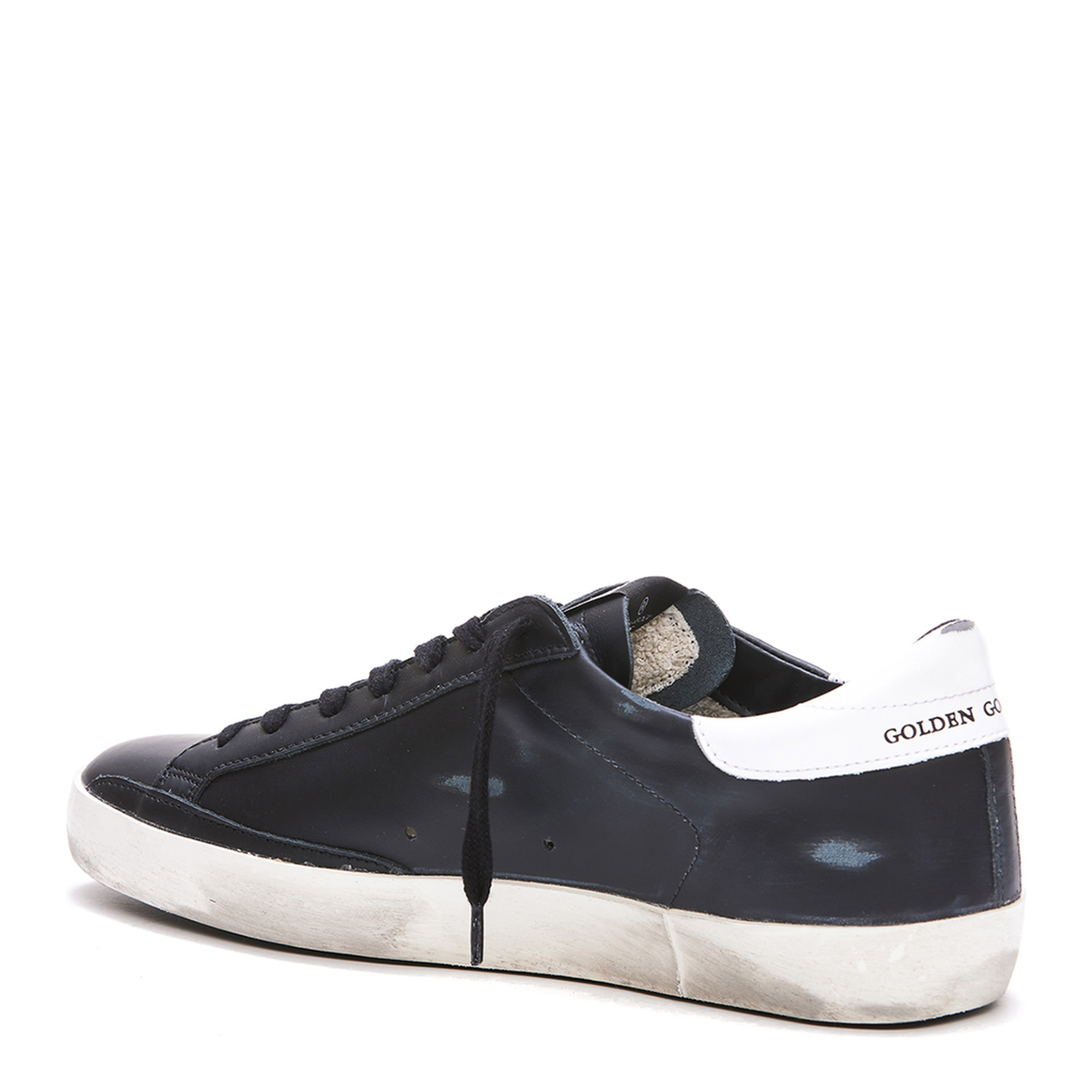 Super-Star Black White Leather