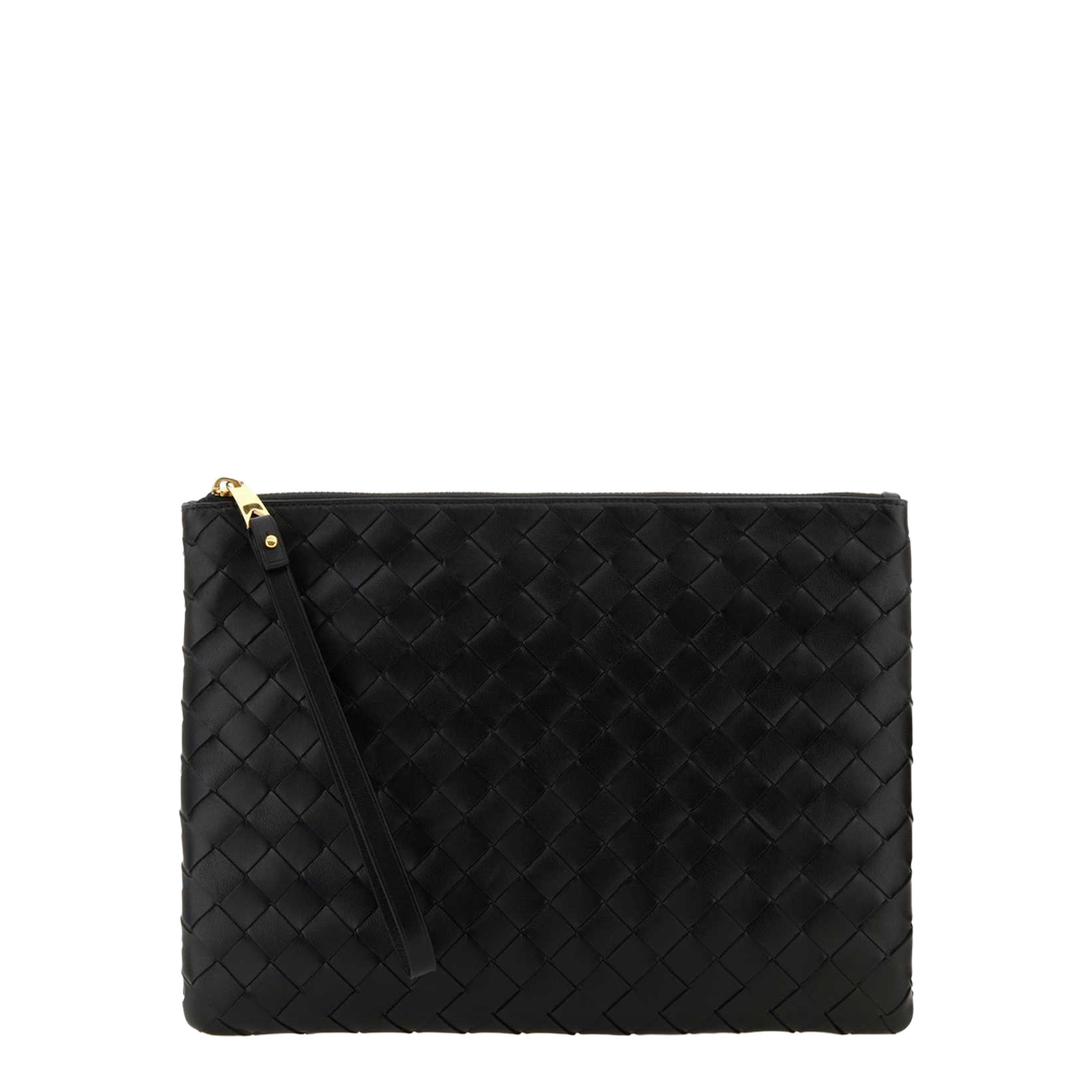 Intrecciato Leather Flat Pouch