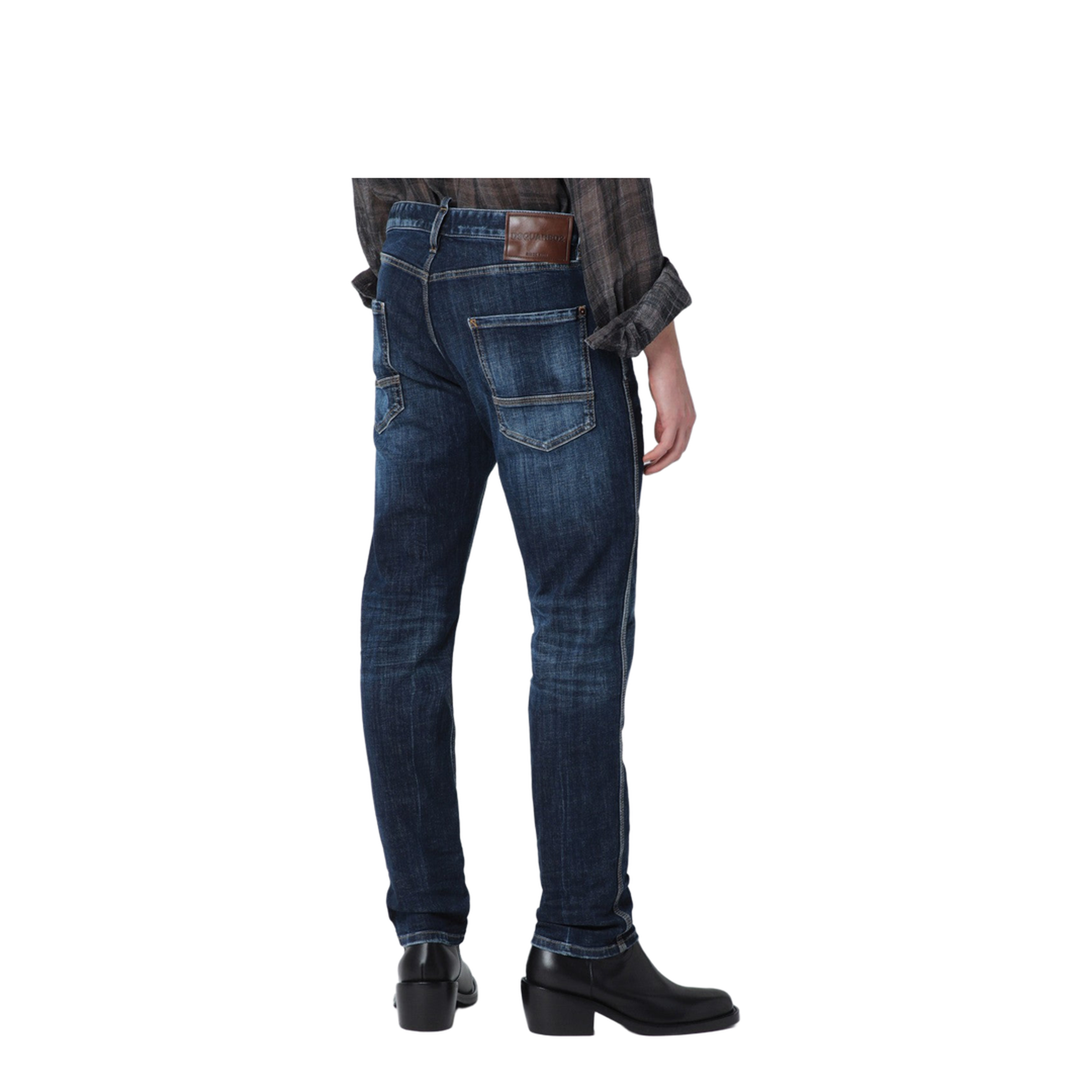 Dark Smoker Wash Teddy Mini Front Jeans