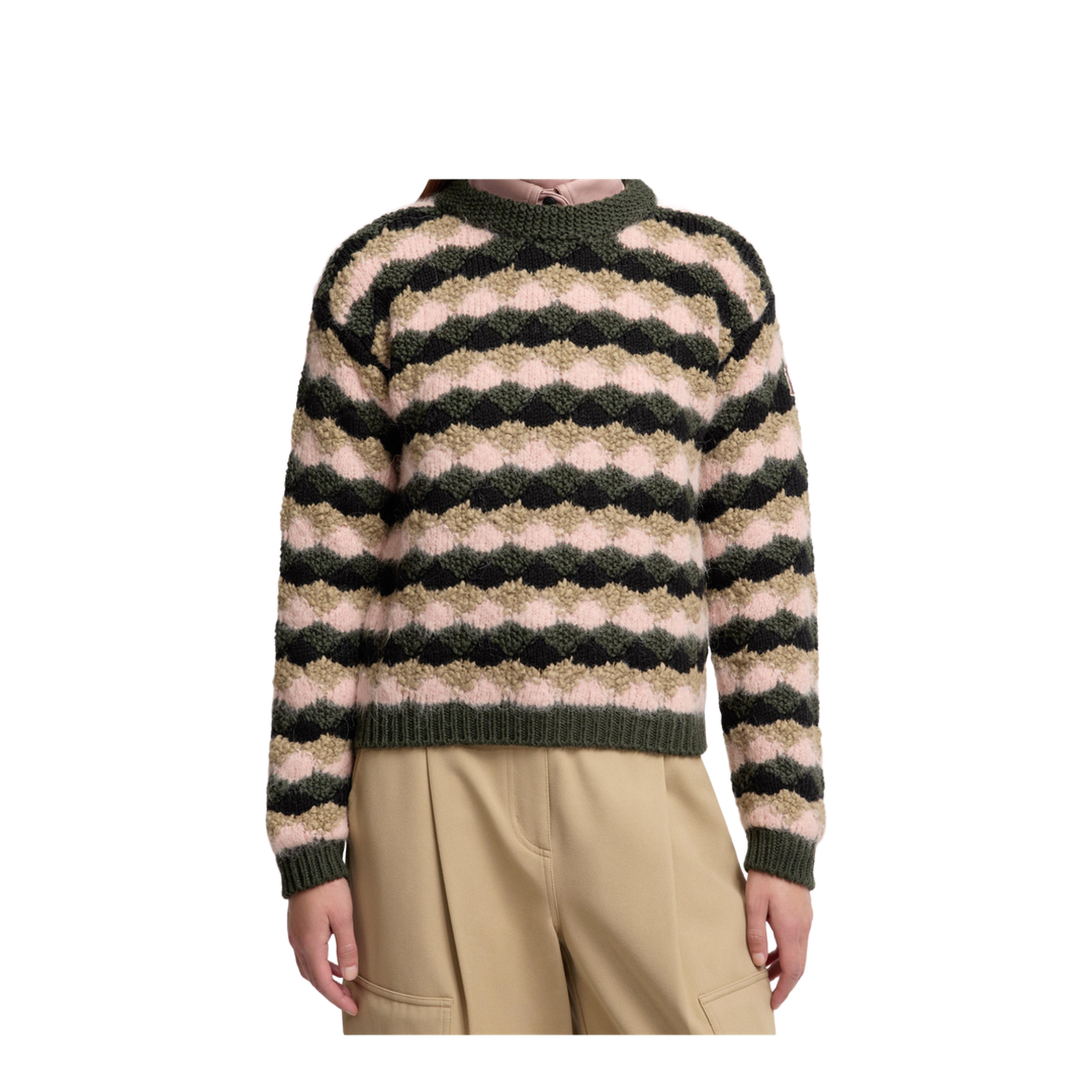 Multicolour Wool & Alpaca Blend Striped Jumper