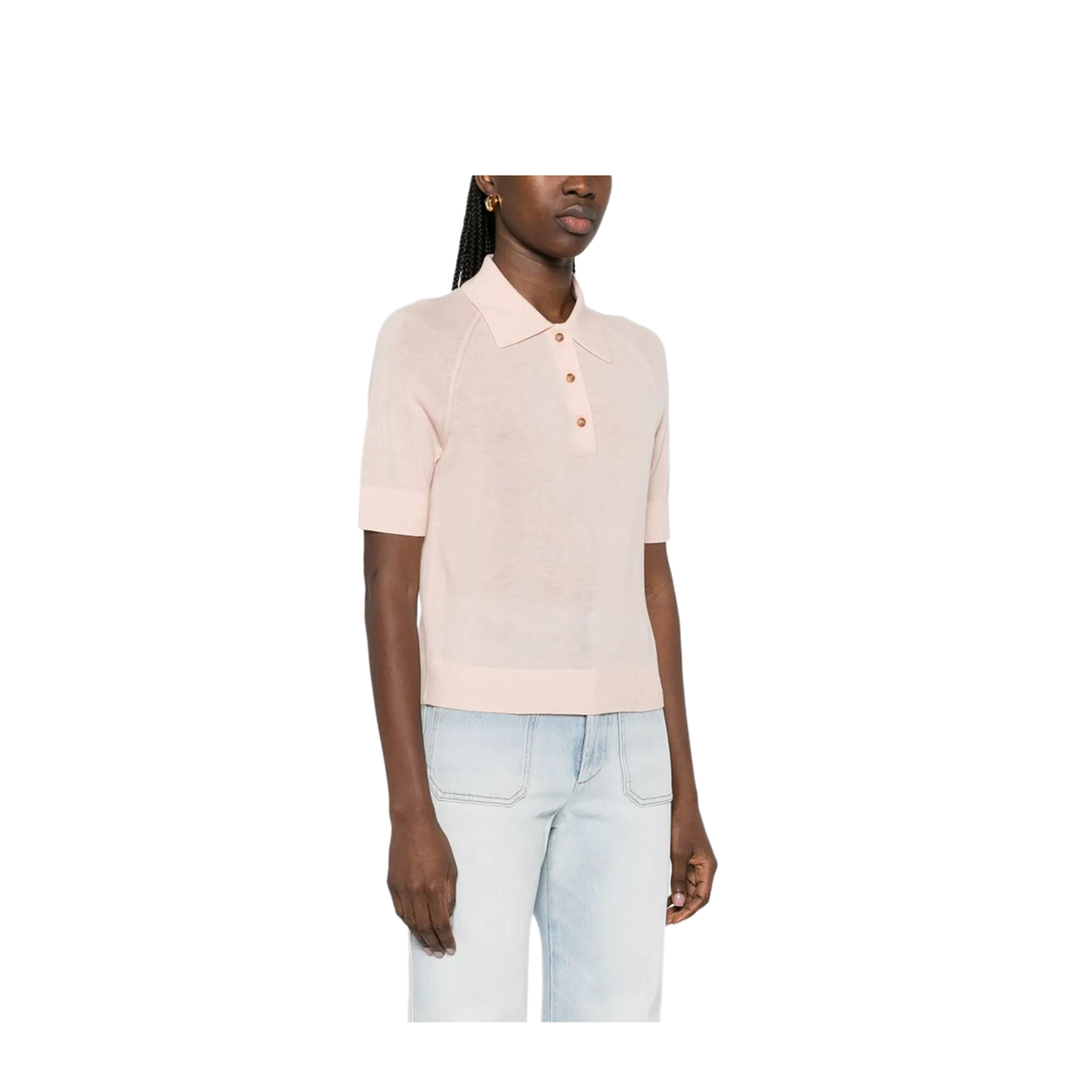 MAYFEYR - Victoria Beckham - Lightweight Fine Gauge Knitted Polo Top - 1126KTP007013A