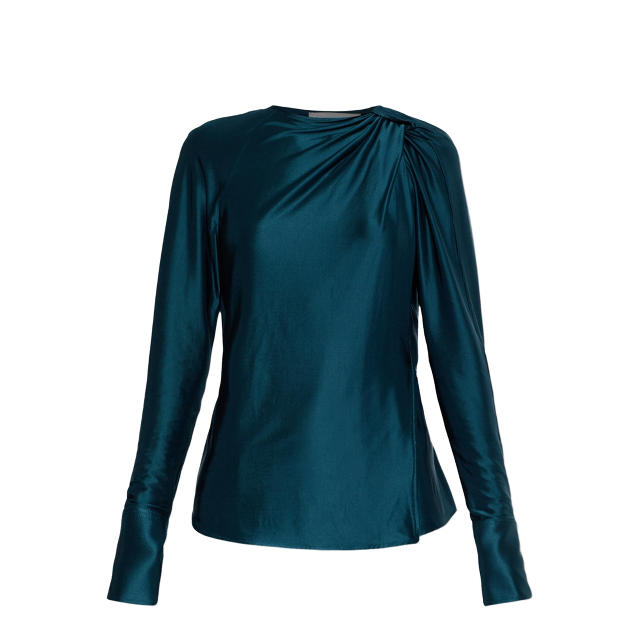 Draped Blouse In Black