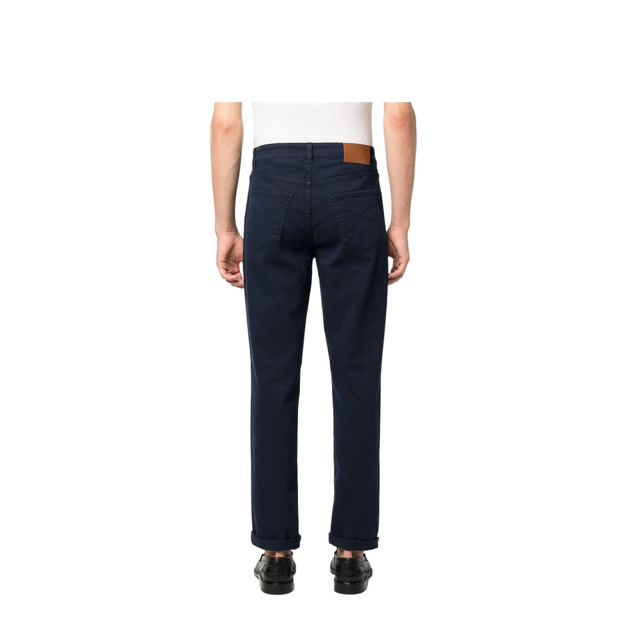 Dyed Denim Pants Dark Blue
