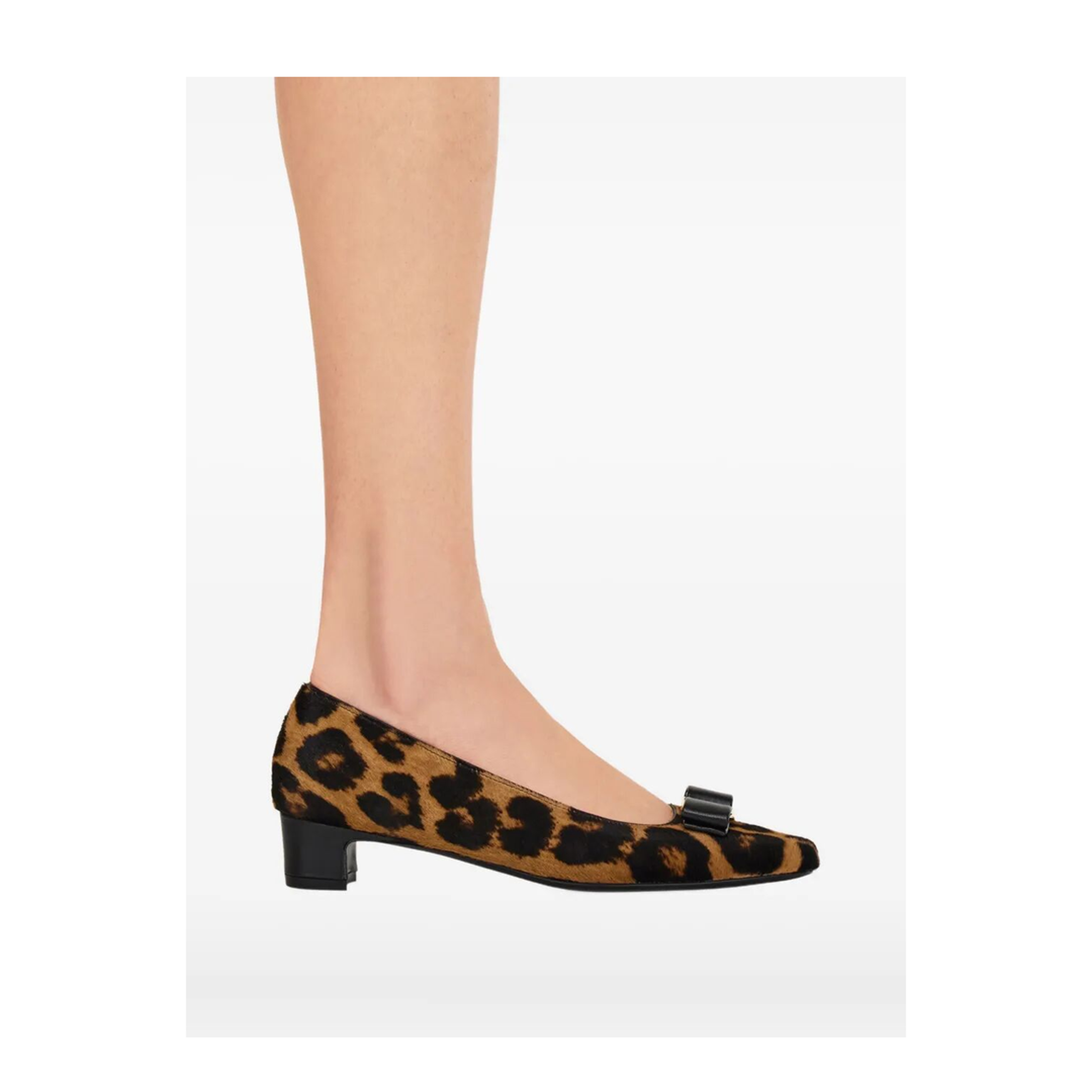 MAYFEYR - Ferragamo - Horsehair Printed Pirri Pony Décolleté - 01K5560785564NATURALENERO