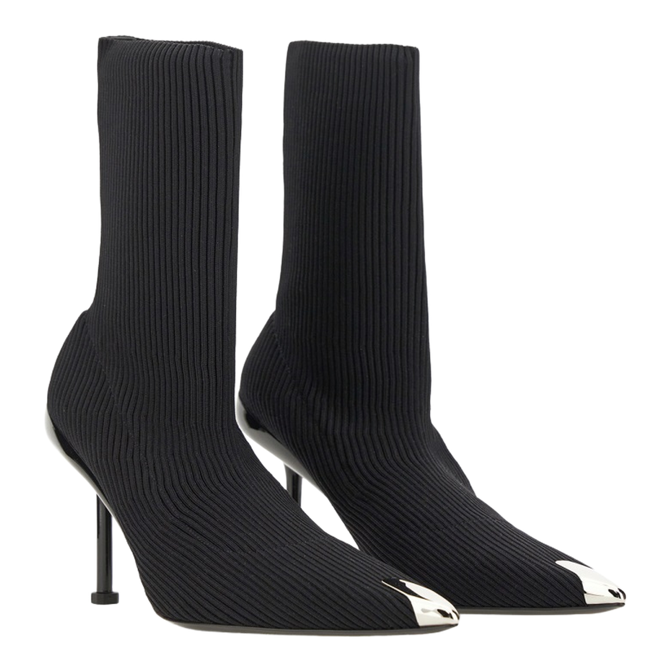 MAYFEYR - Alexander Mcqueen - Slash 90Mm Ribbed-Knit Boots - 768095W4X811081