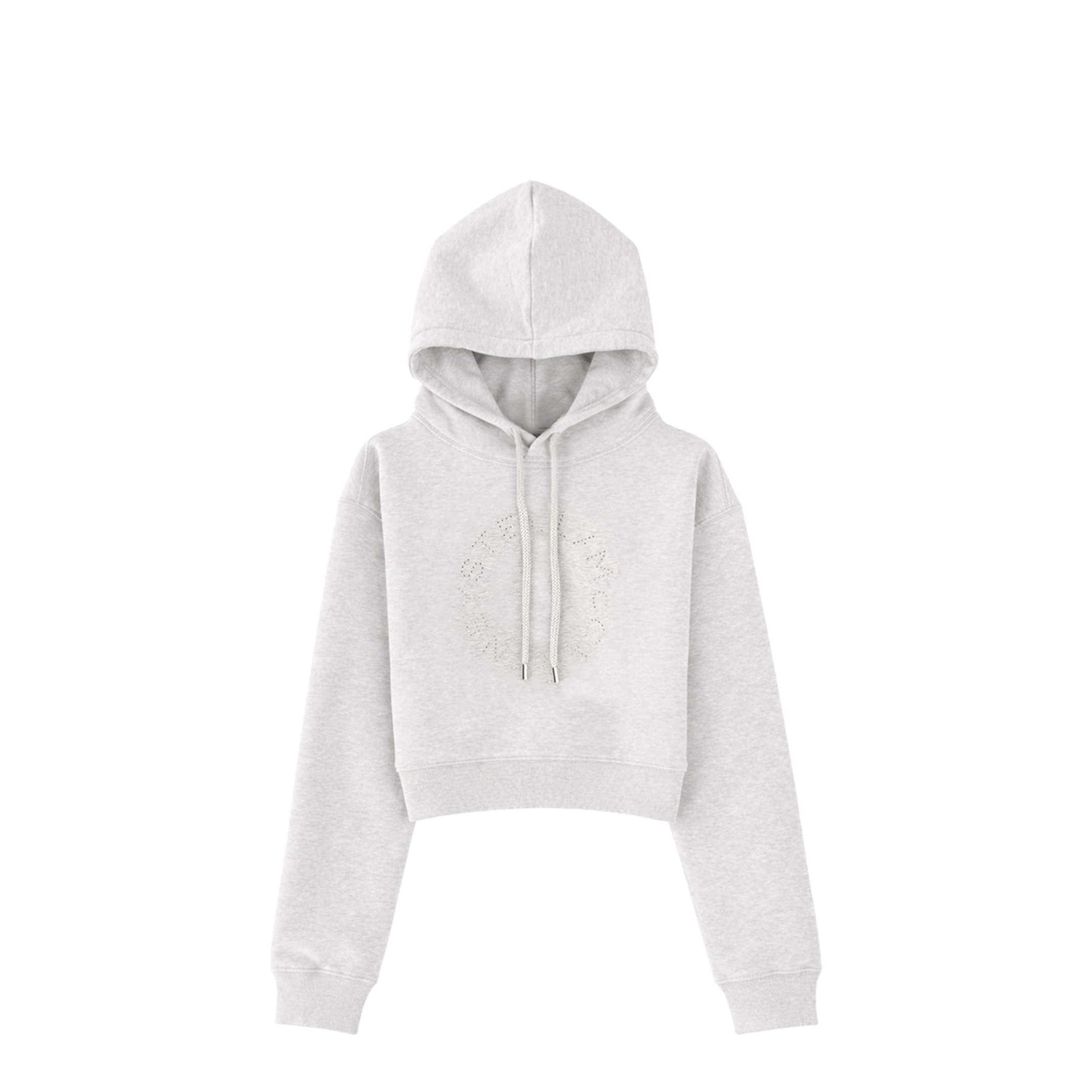 Logo-Embroidered Cropped Hoodie