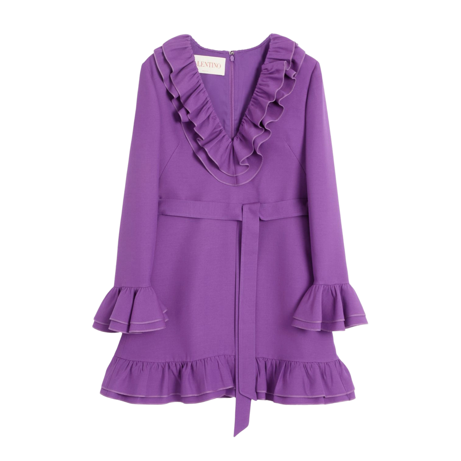 Ruffled Amaranth Purple Dress