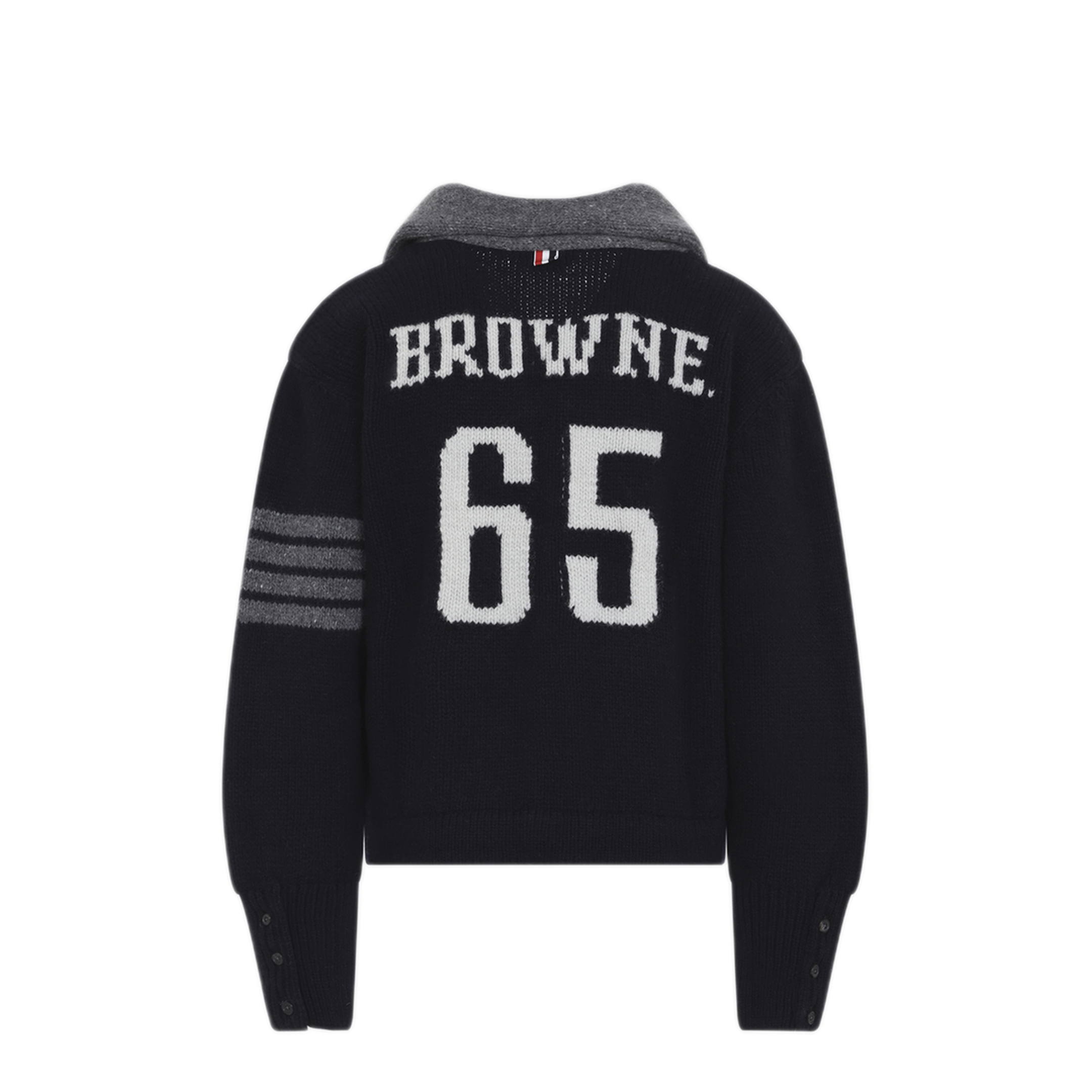 MAYFEYR - Thom Browne - Jersey Intarsia Shawl Collar Cardigan - MKJ146BY1047