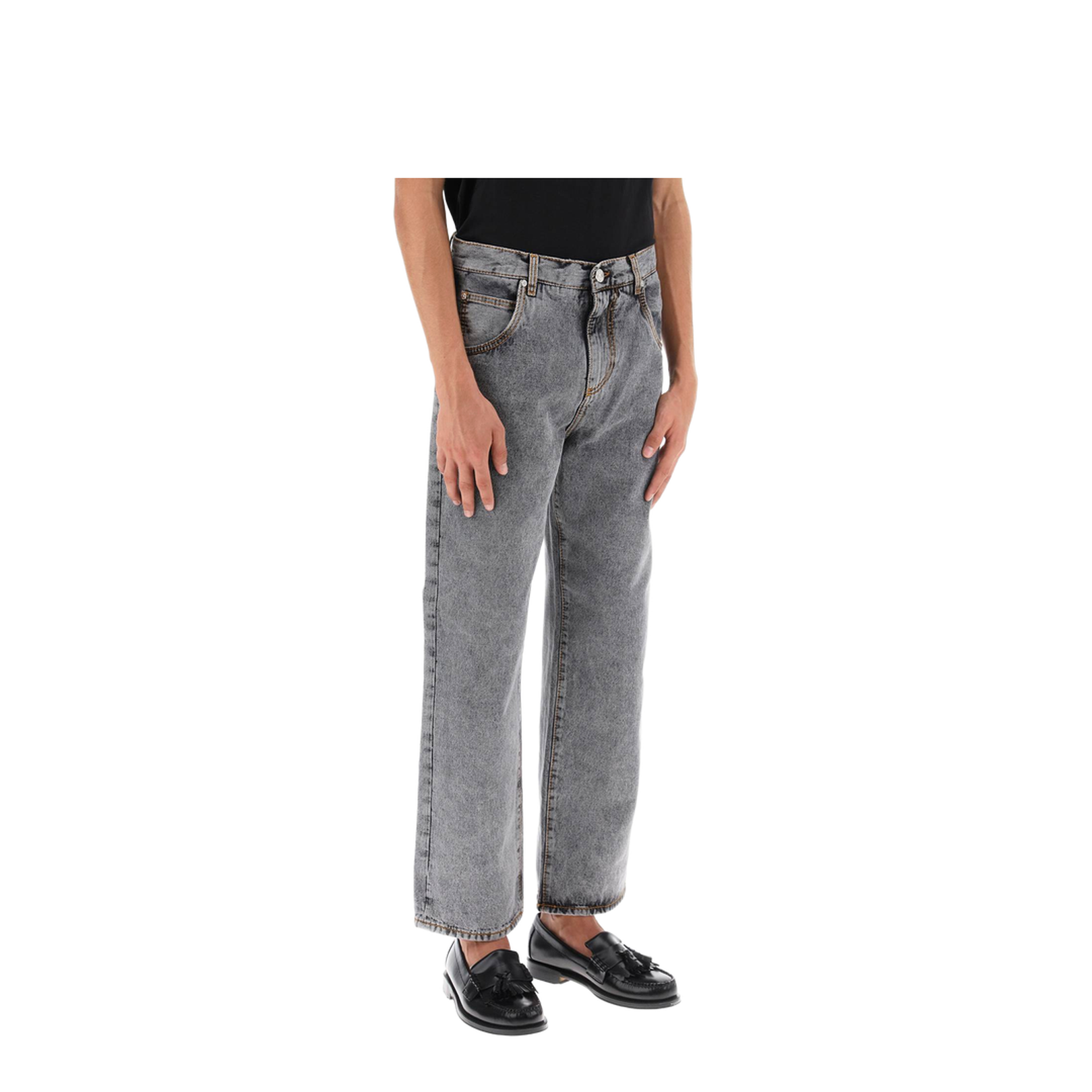 5-Pocket Straight-Leg Jeans