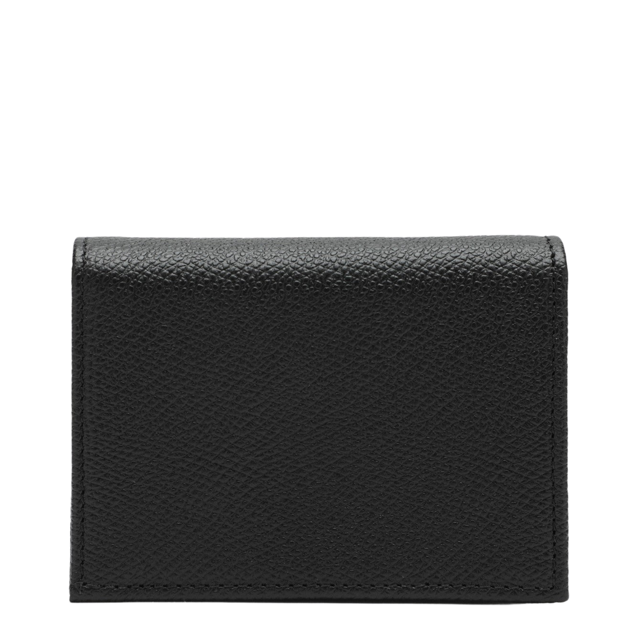 Signature Black Leather VLogo Wallet