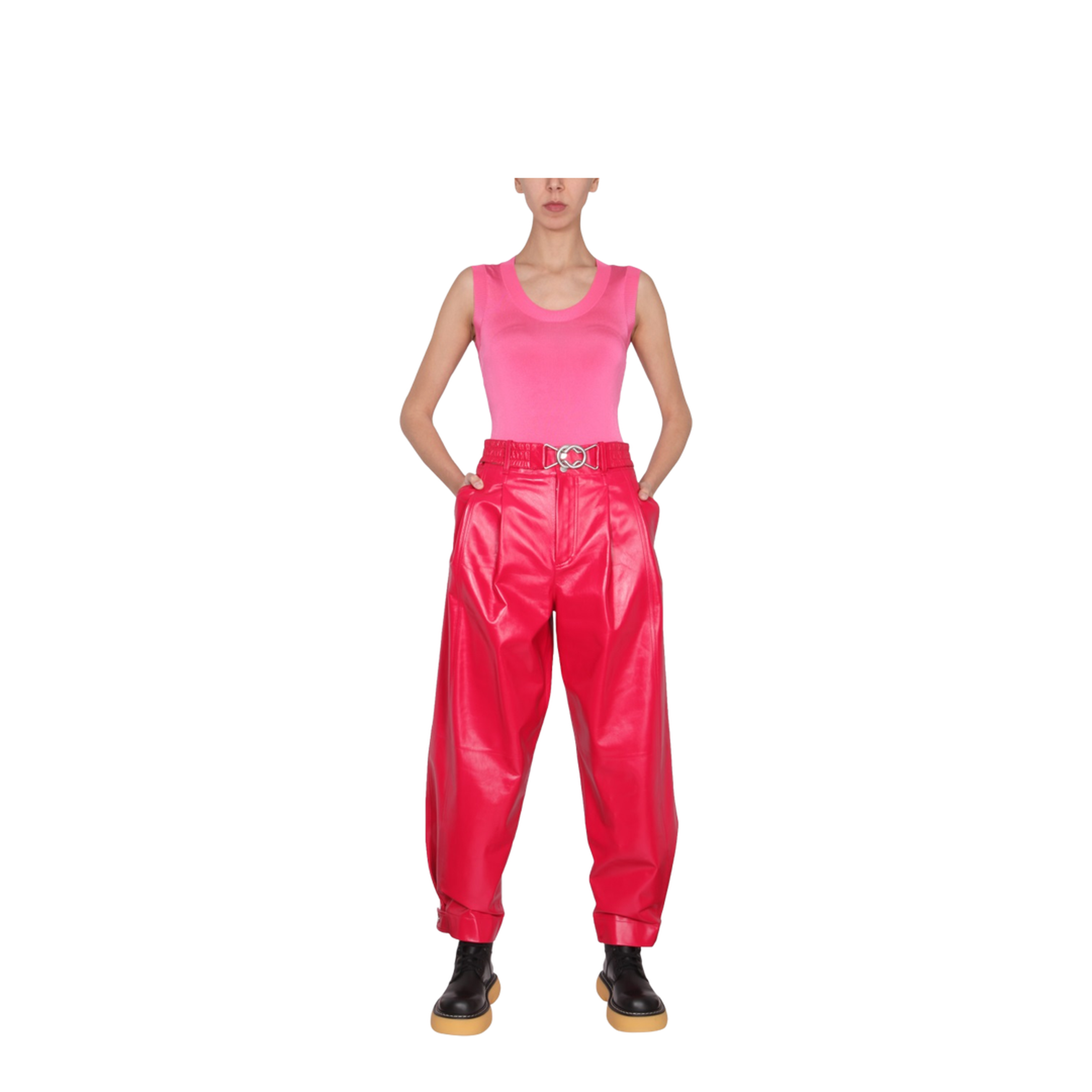 Cropped Leather Pants