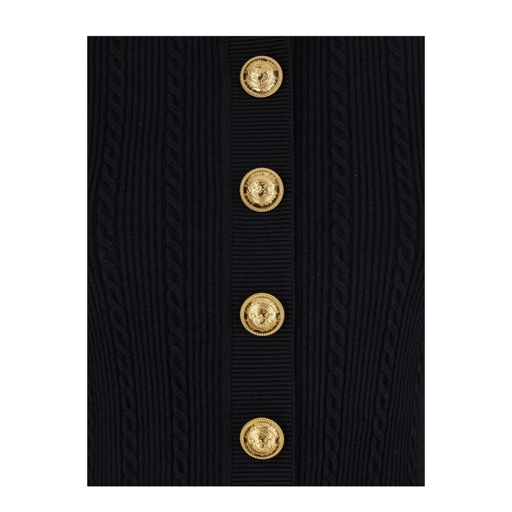 Black Cable Knit Cardigan