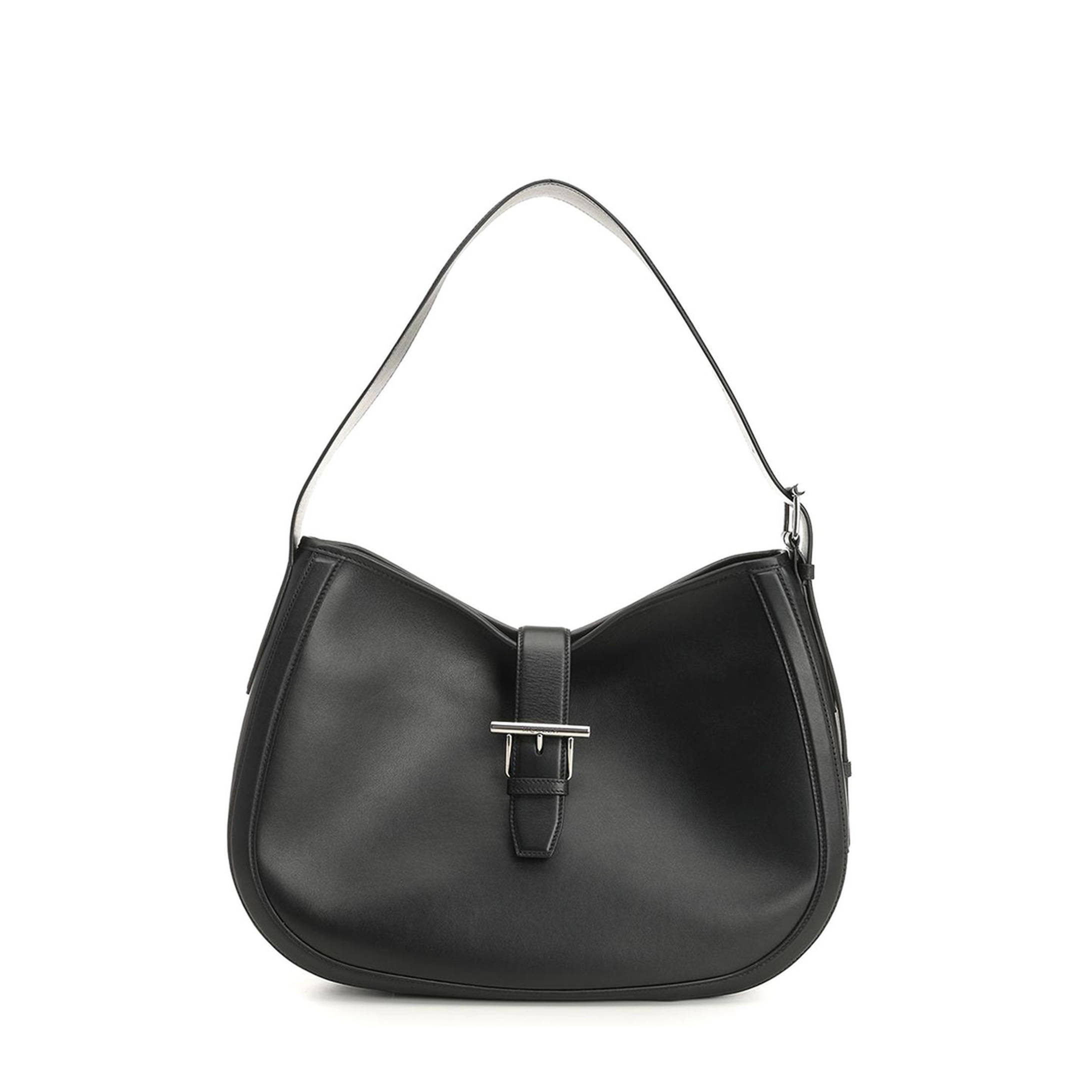 Adjustable Leather Strap with Antique Silver T Buckle