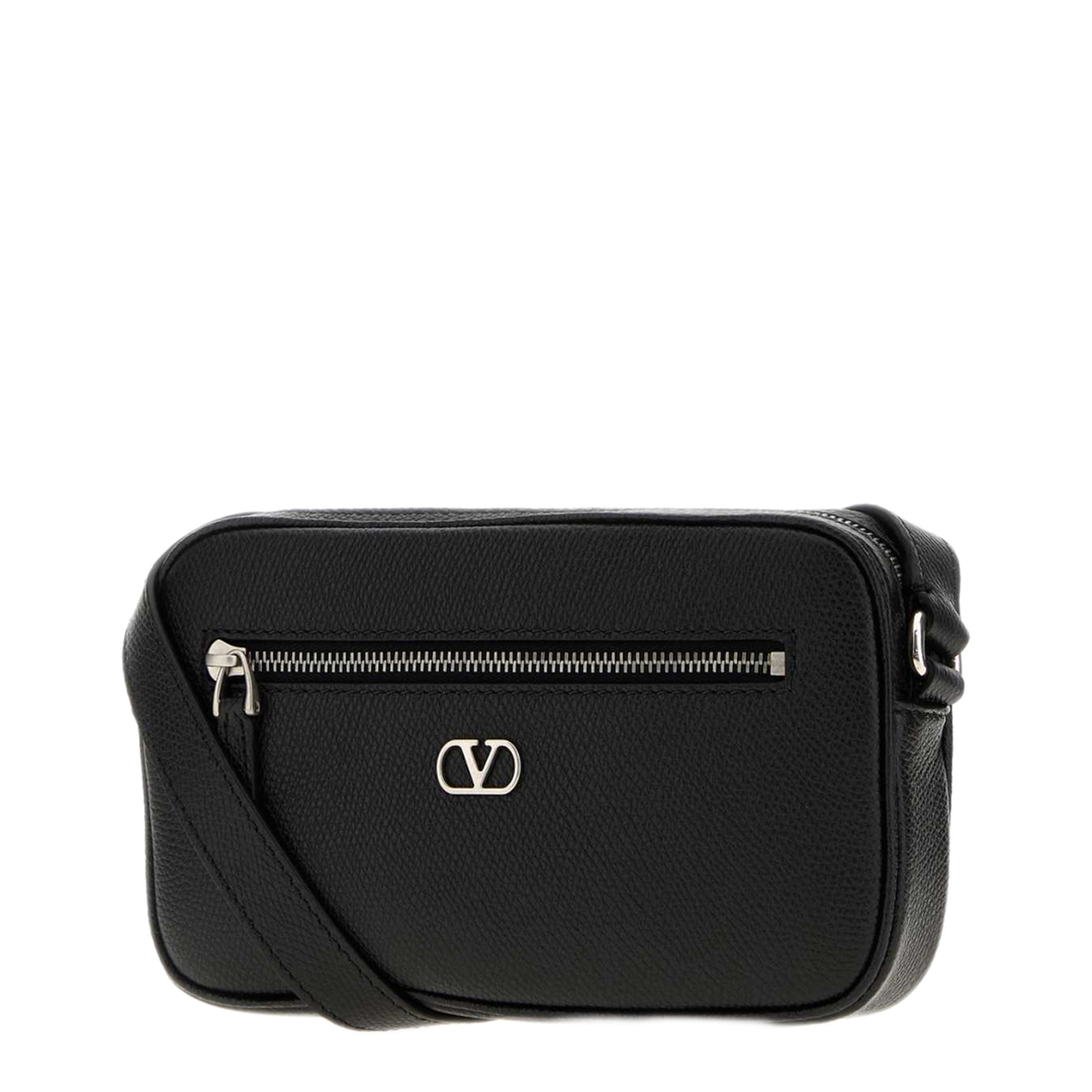 MAYFEYR - Valentino - Black Leather Vlogo Signature Crossbody Bag - 9Y2P0AW7UAG0NO