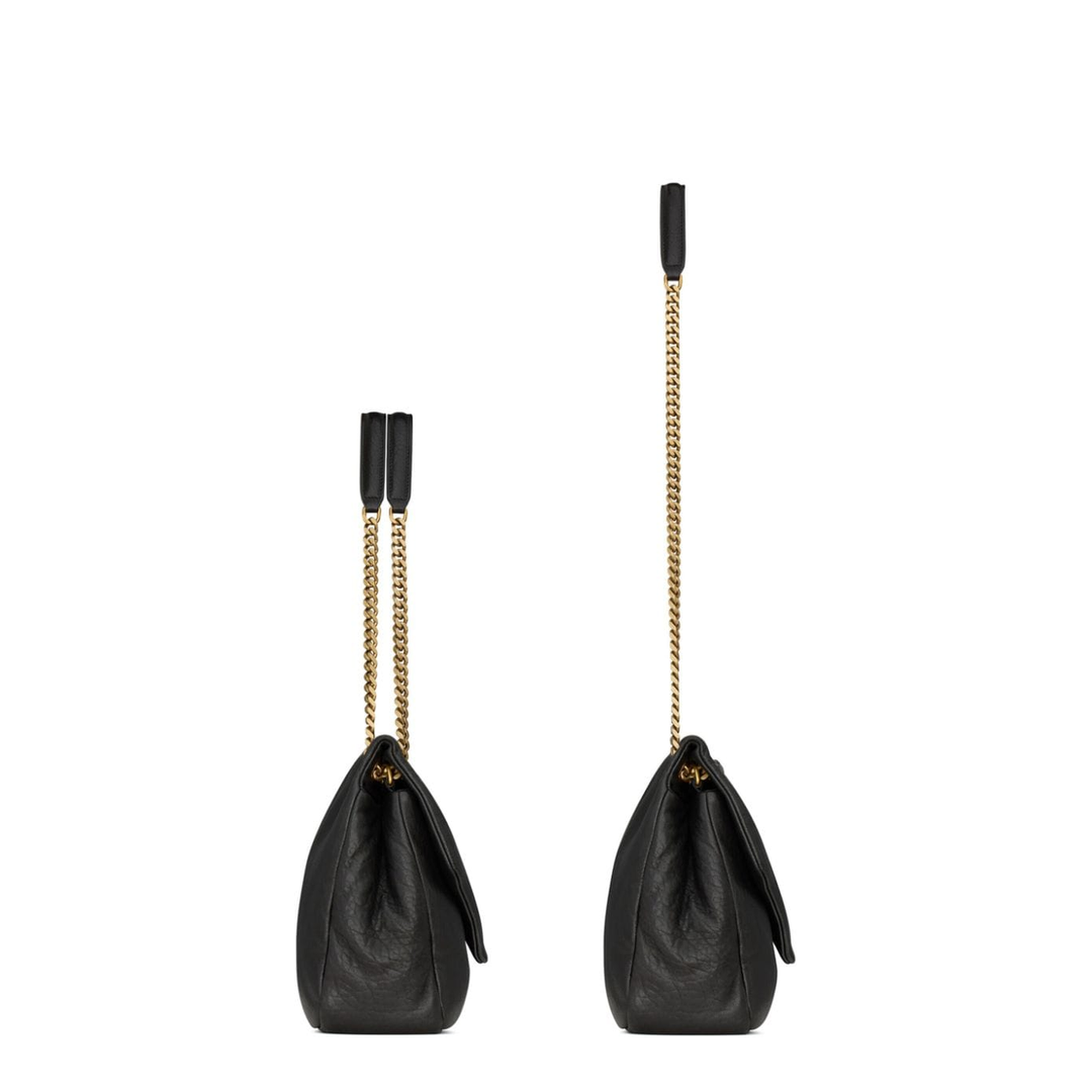 Cassandre Lambskin Pouch on Chain - Black