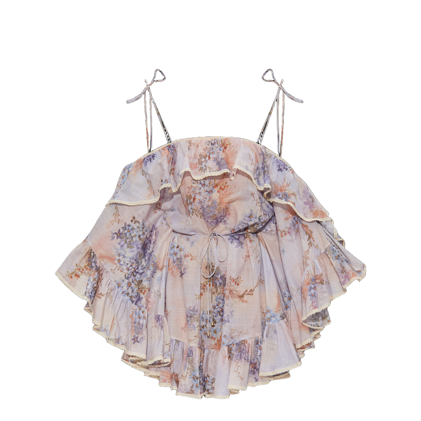 Oversize Dress with Floral Motif