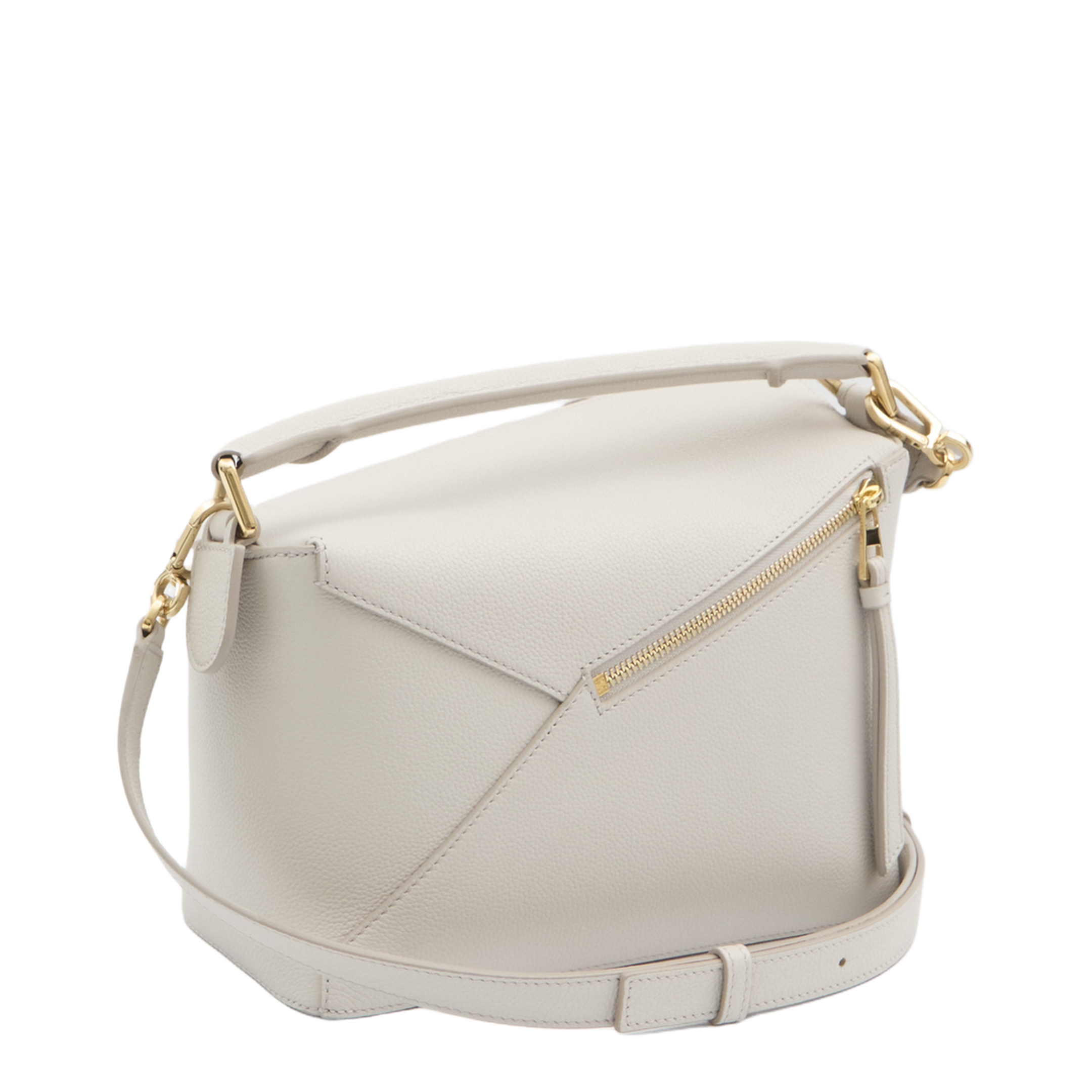 Puzzle Small Calfskin Shoulder Bags - Light Ghost