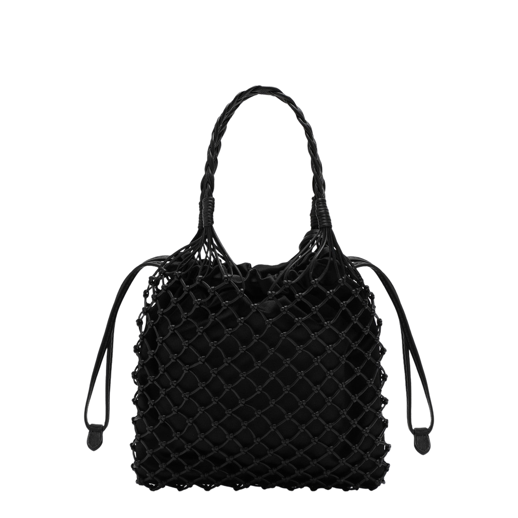 MAYFEYR - Moschino - Basket Net Black Nappa Bag - A730280022555
