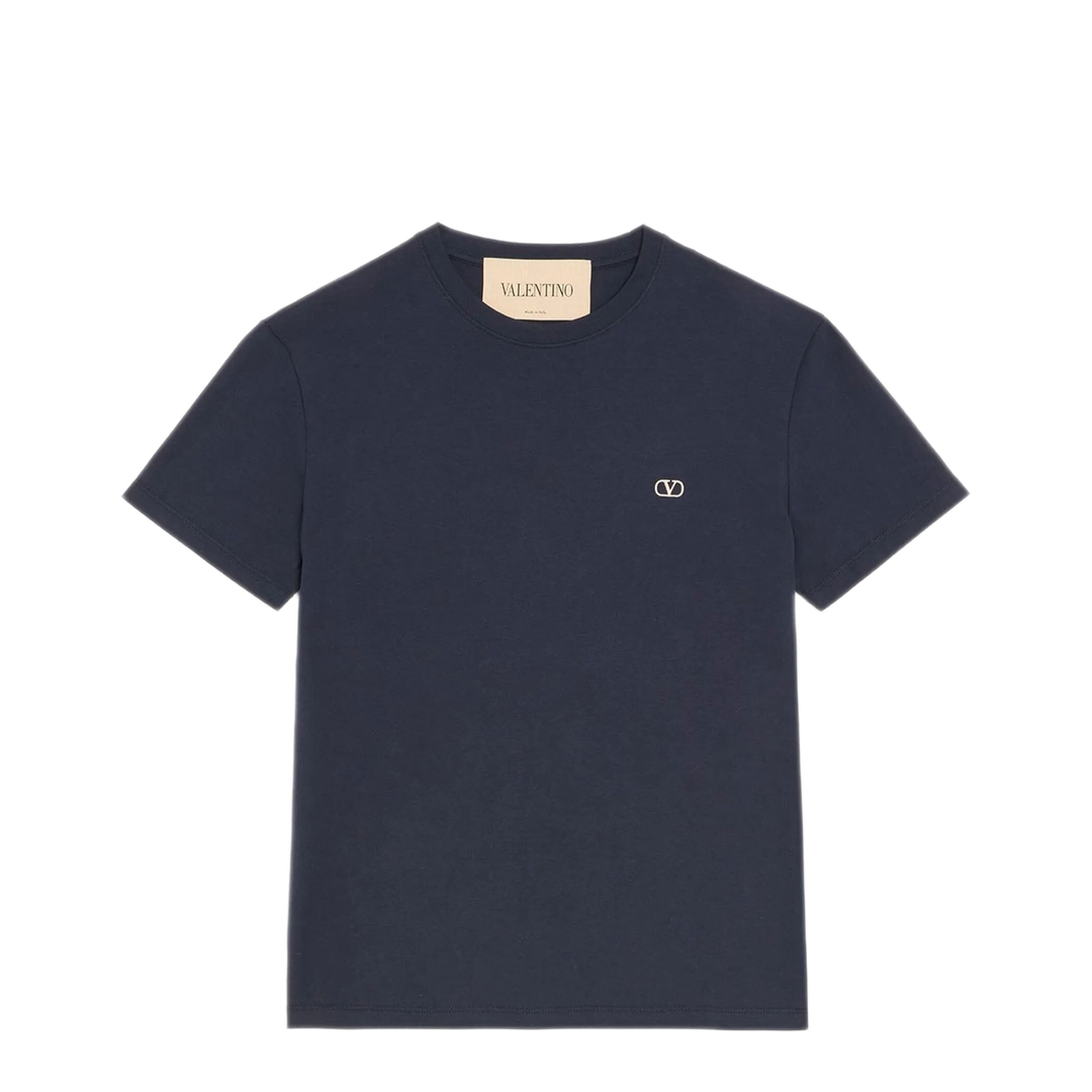 MAYFEYR - Valentino - Cotton T-Shirt With Vlogo Embroidery - VMG10VBMM598
