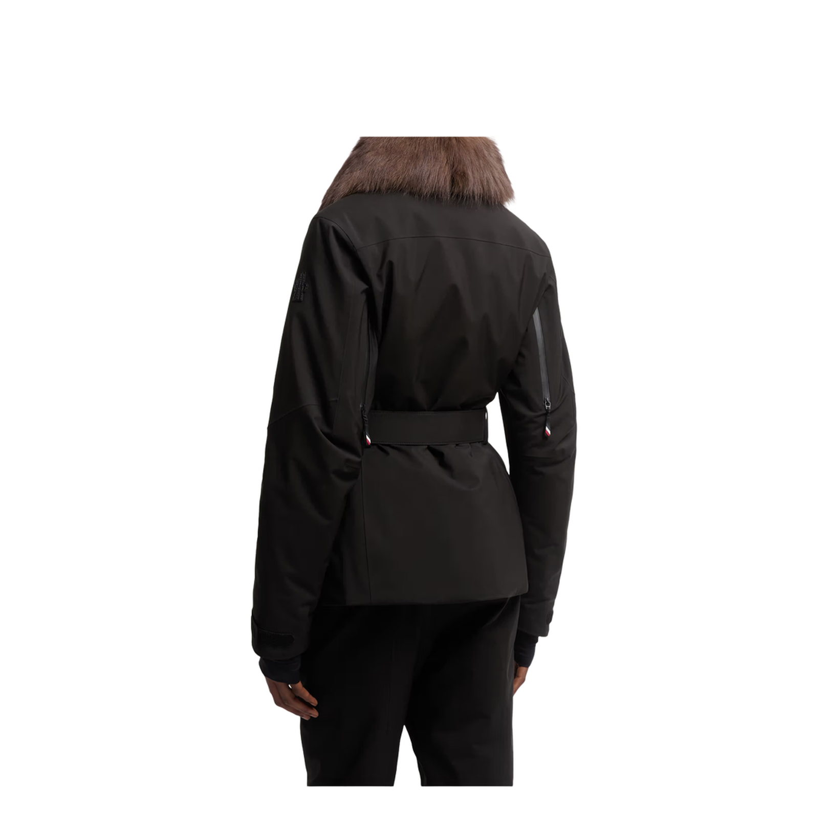 Black Vizelles Shearling-Trimmed Ski Jacket