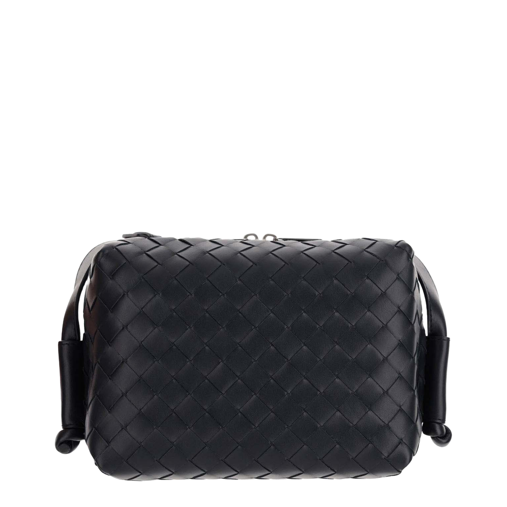 Intrecciato Leather Camera Bags - Black