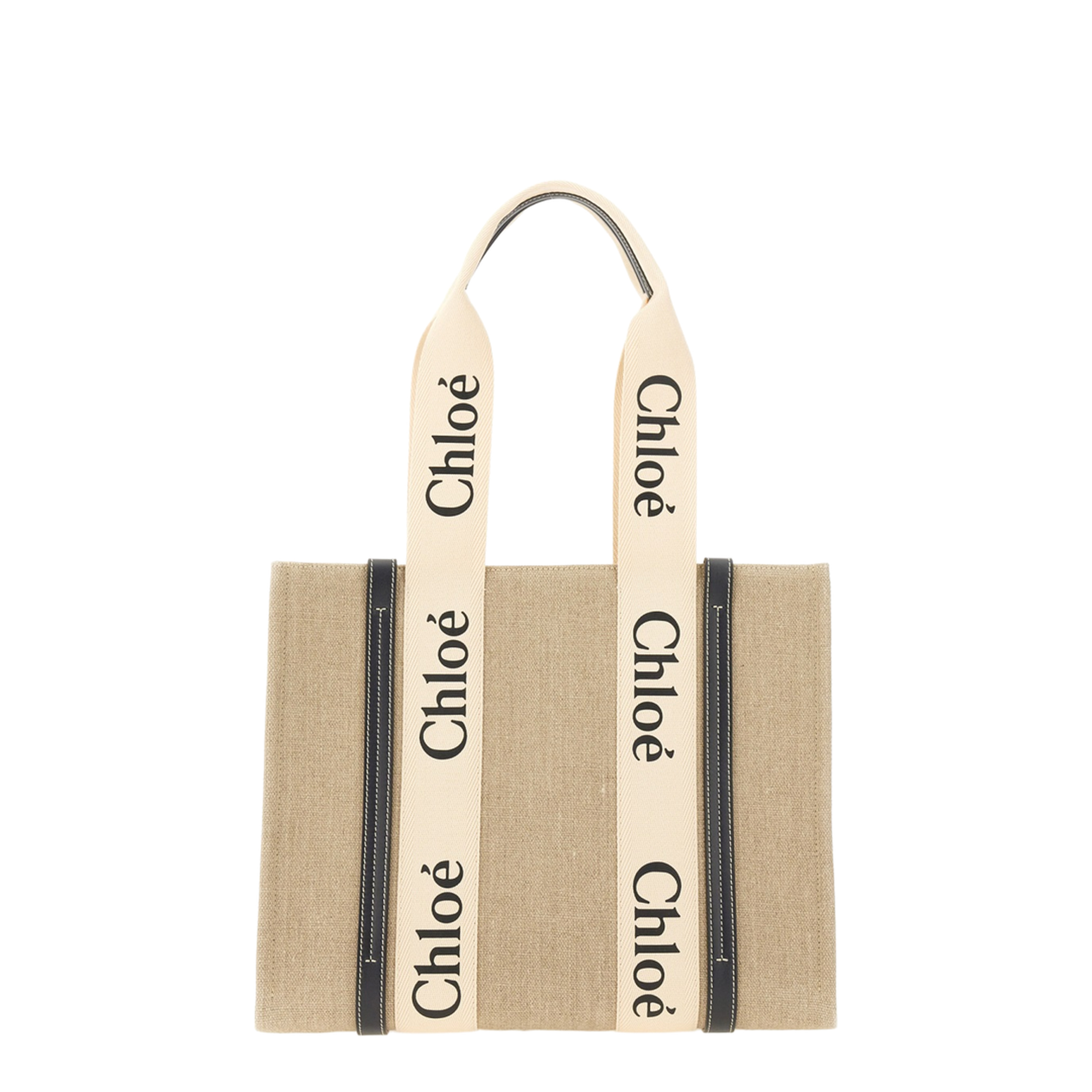 Linen Bag with Double Logo Handles