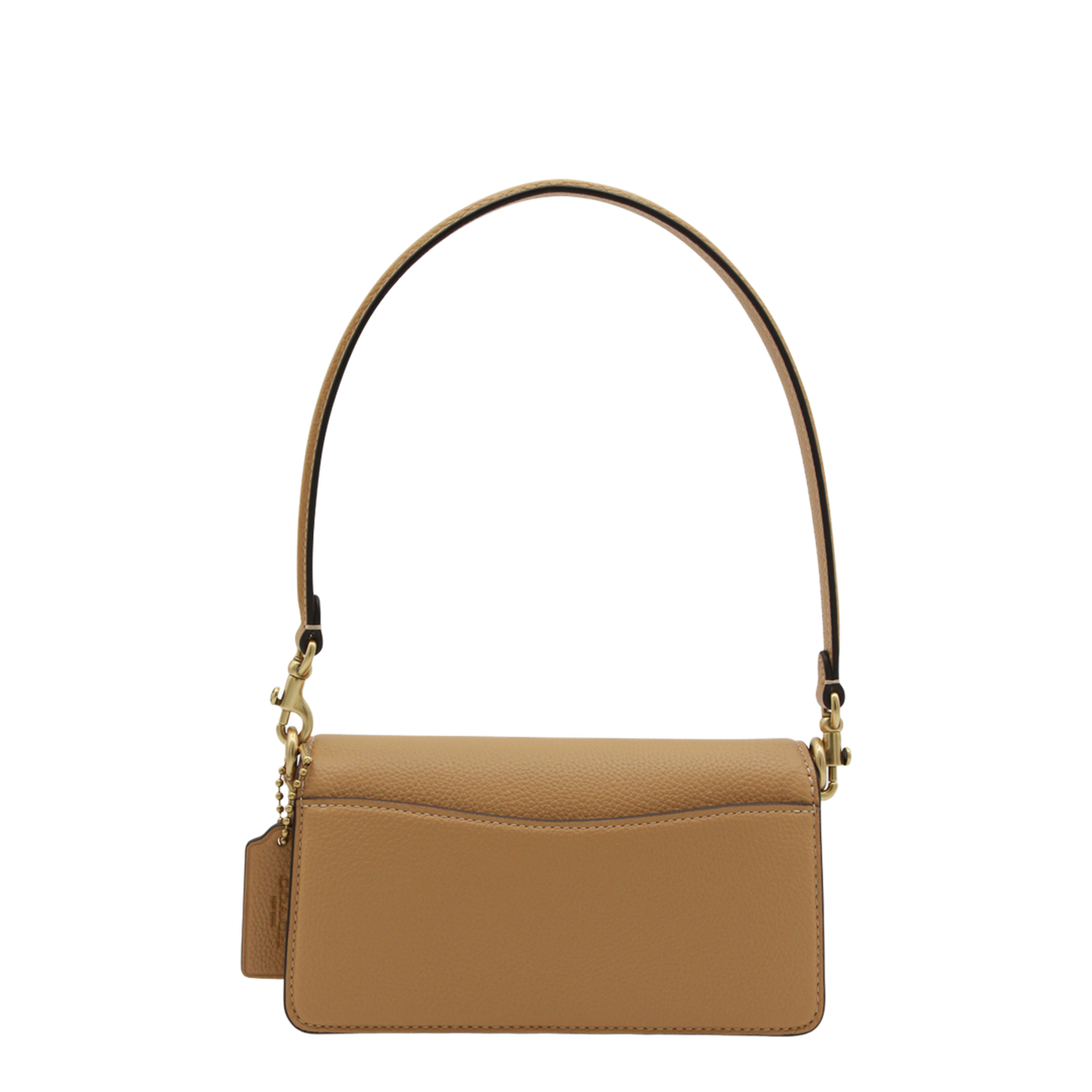 Tabby 20 Polished Pebble Leather Shoulder Bag - Biscuit