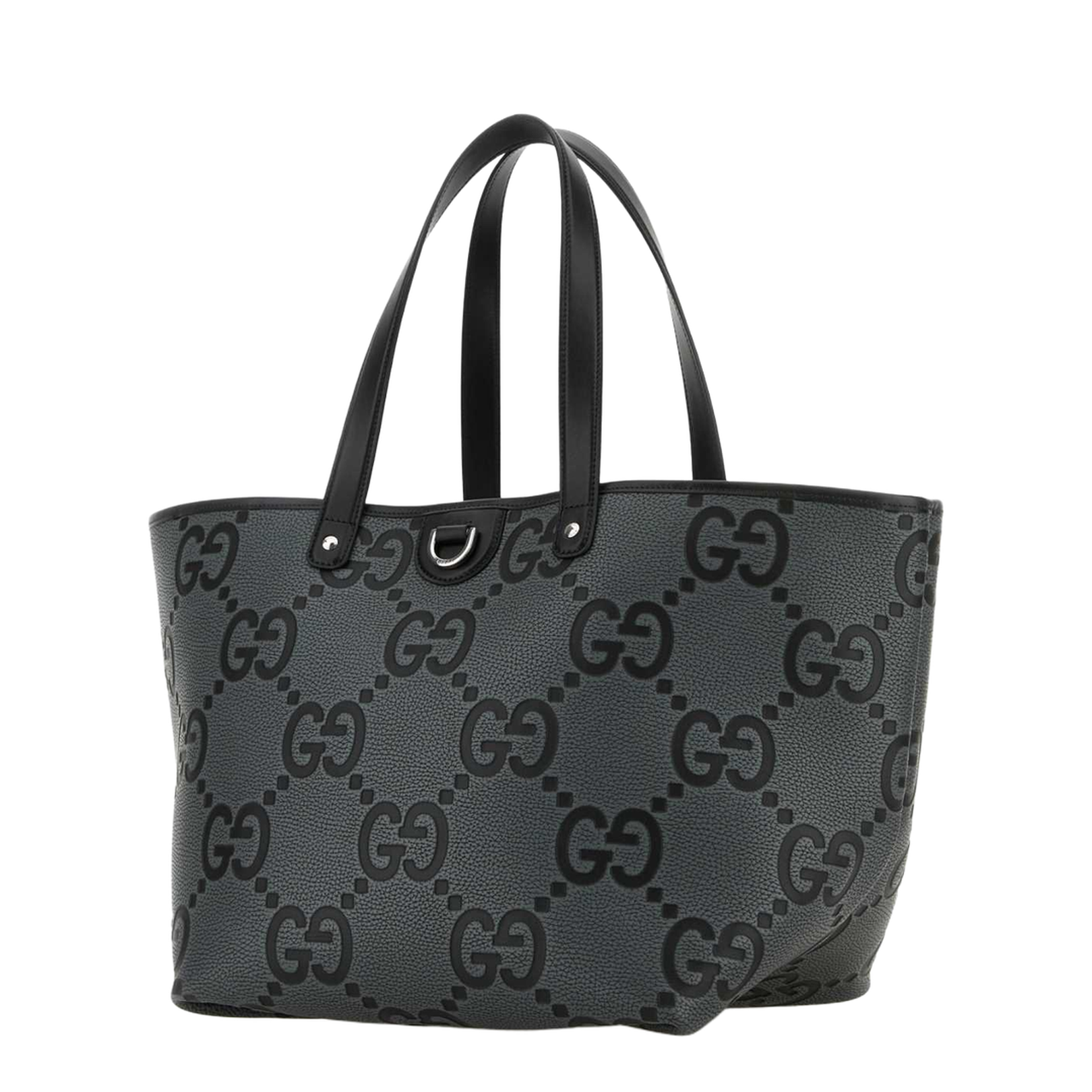 Slate Leather Shopping Bag