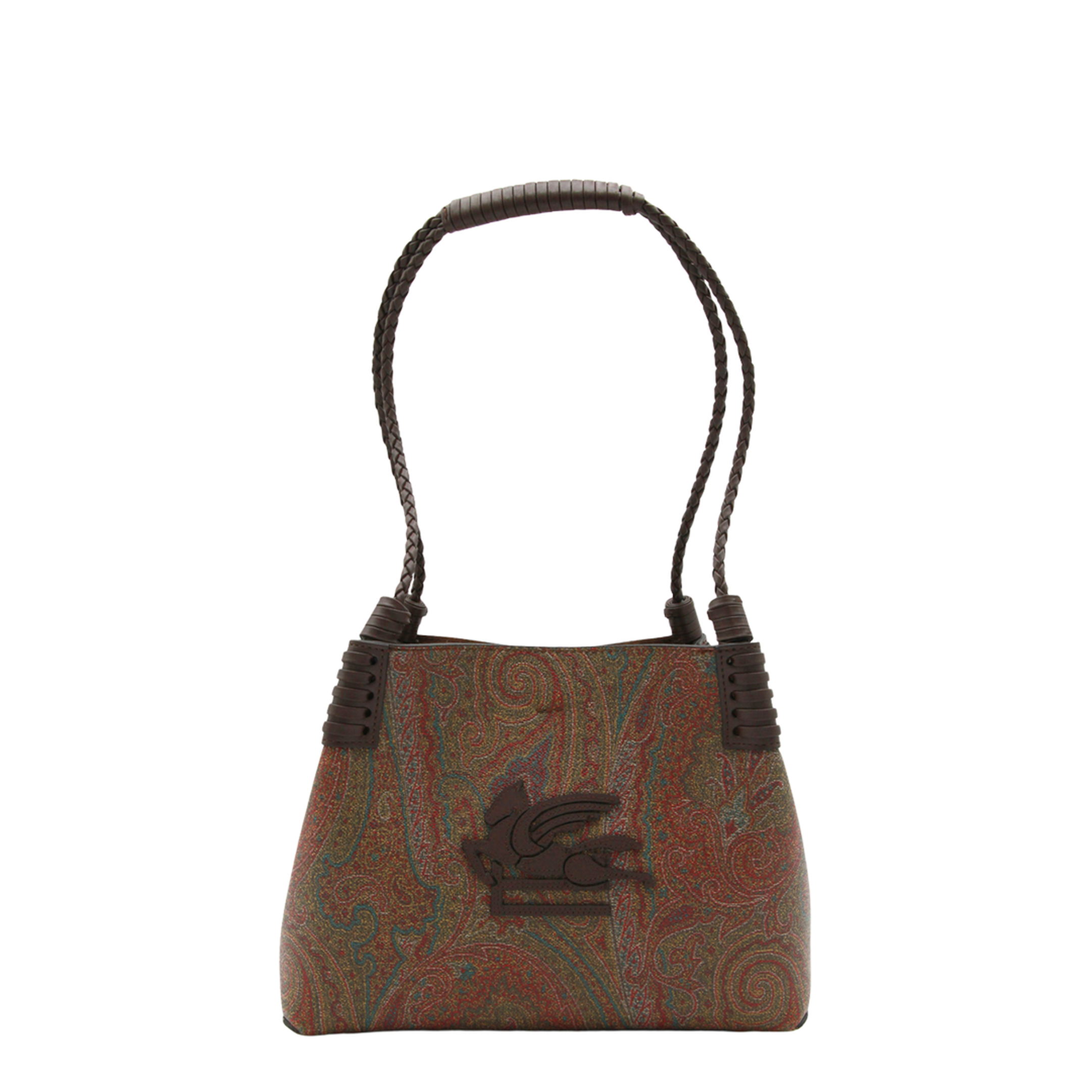 Libra Small Coated Paisley Tote Bag - Brown