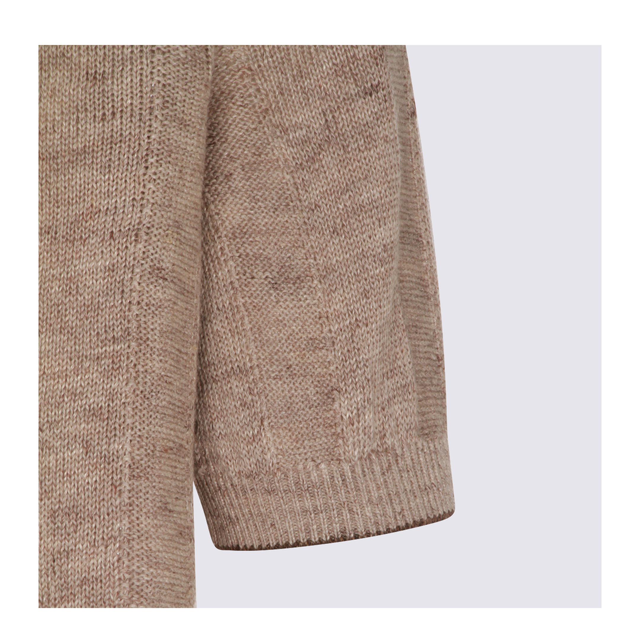 Ribbed Button Polo Shirt Brown