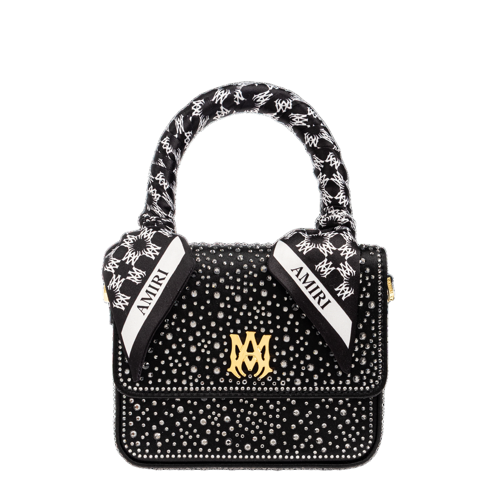 Handbag with shimmering crystals