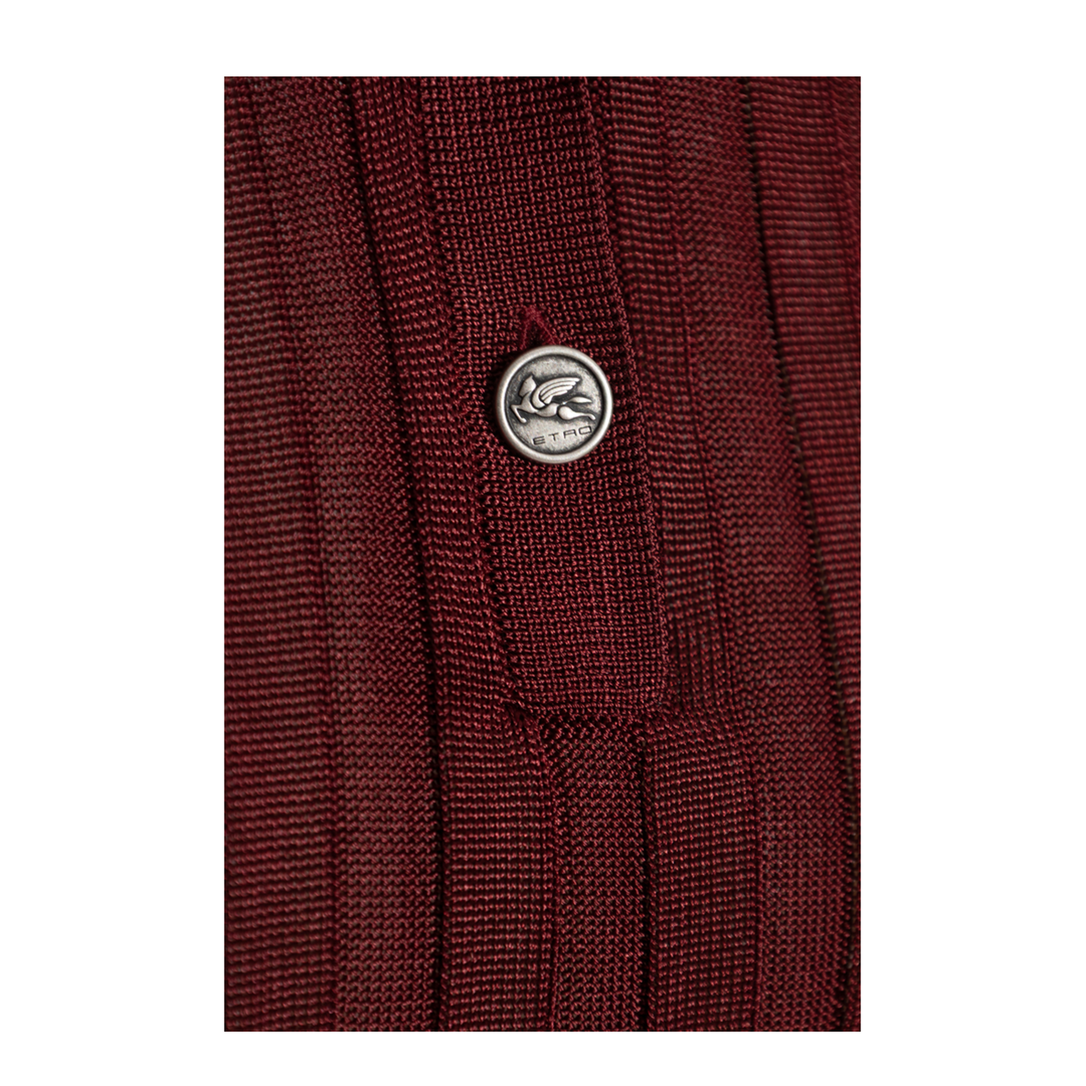 Aubergine Viscose Polo Shirt