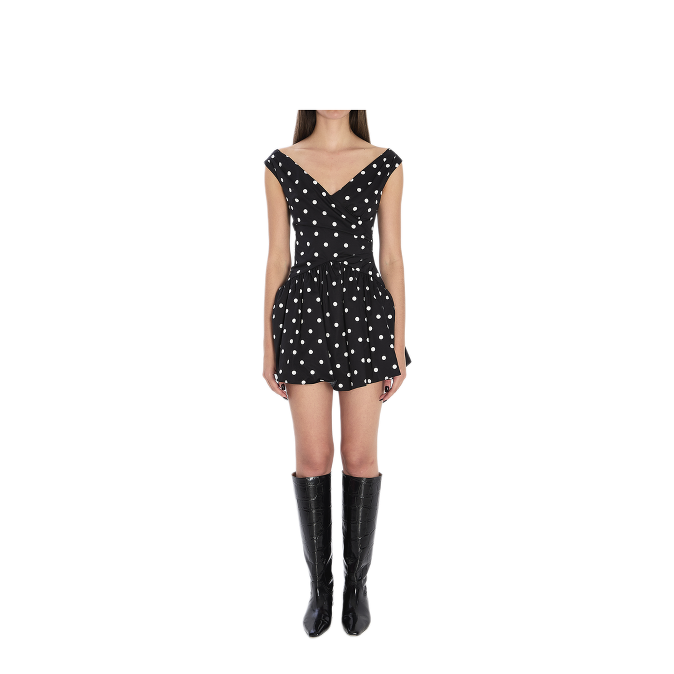 MAYFEYR - Self Portrait - Polka Mini Dress - RS26209SBLACK